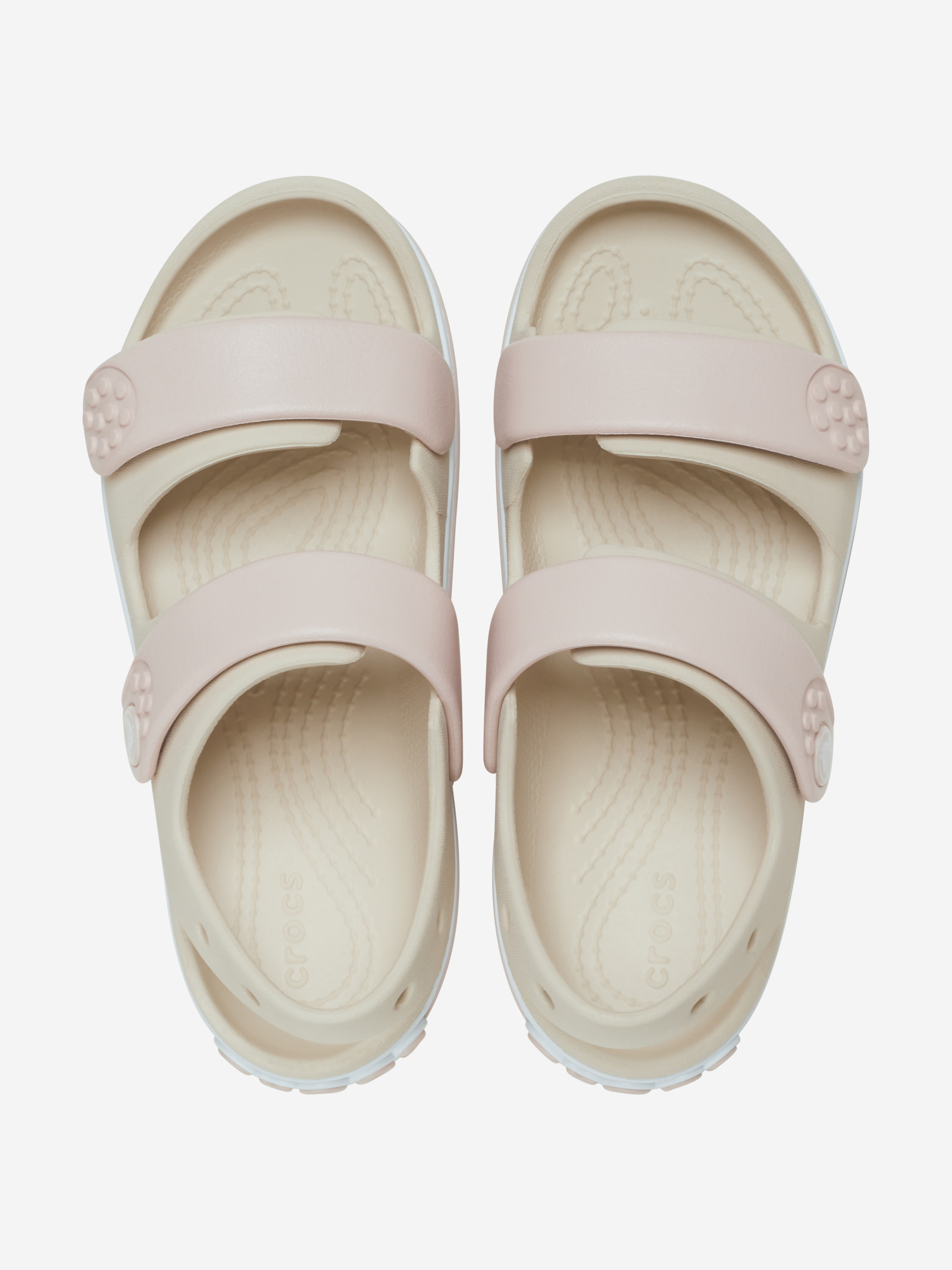 фото Сандалии для девочек crocs crocband cruiser, бежевый