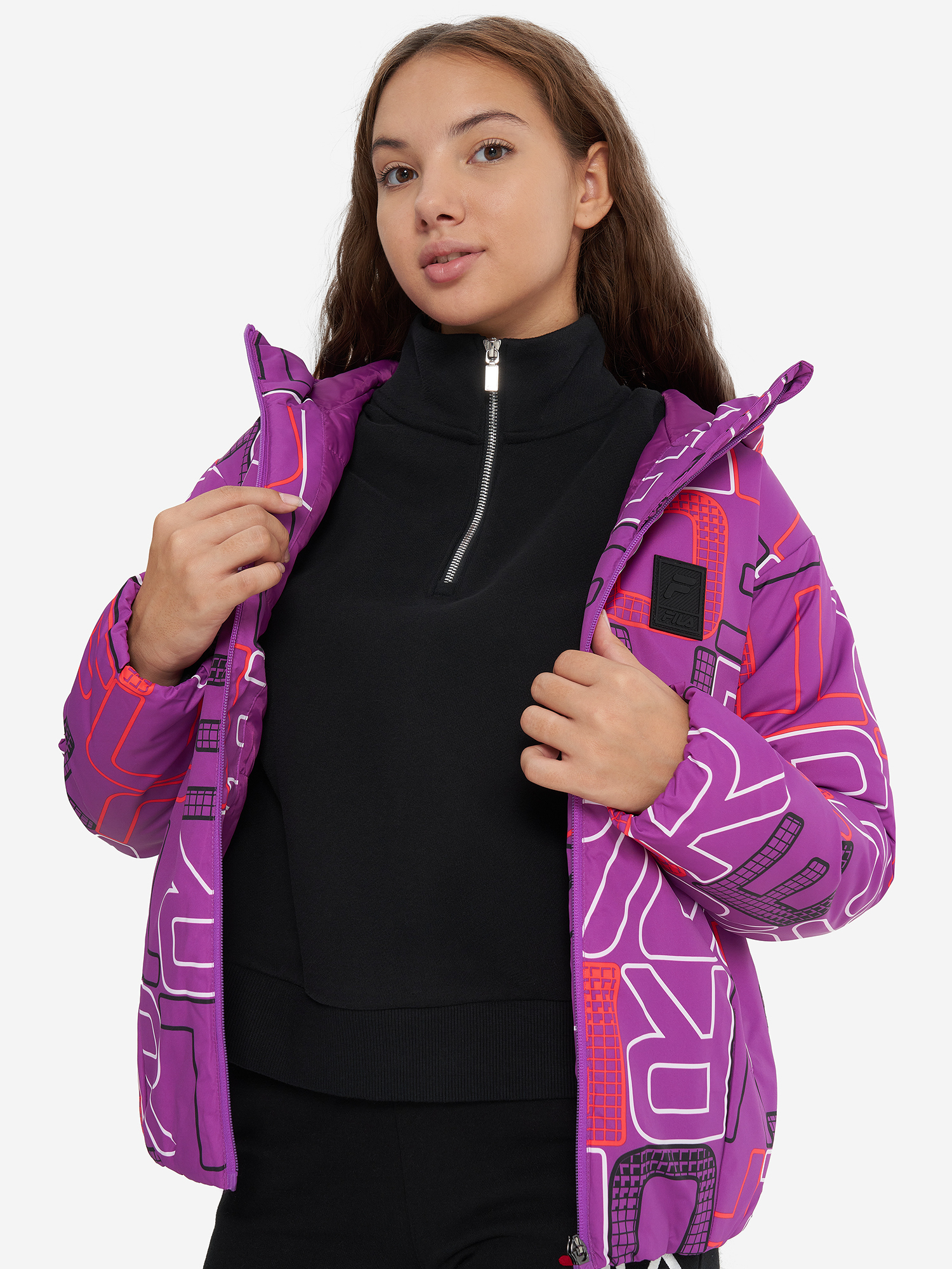 фото Куртка утепленная для девочек fila, фиолетовый