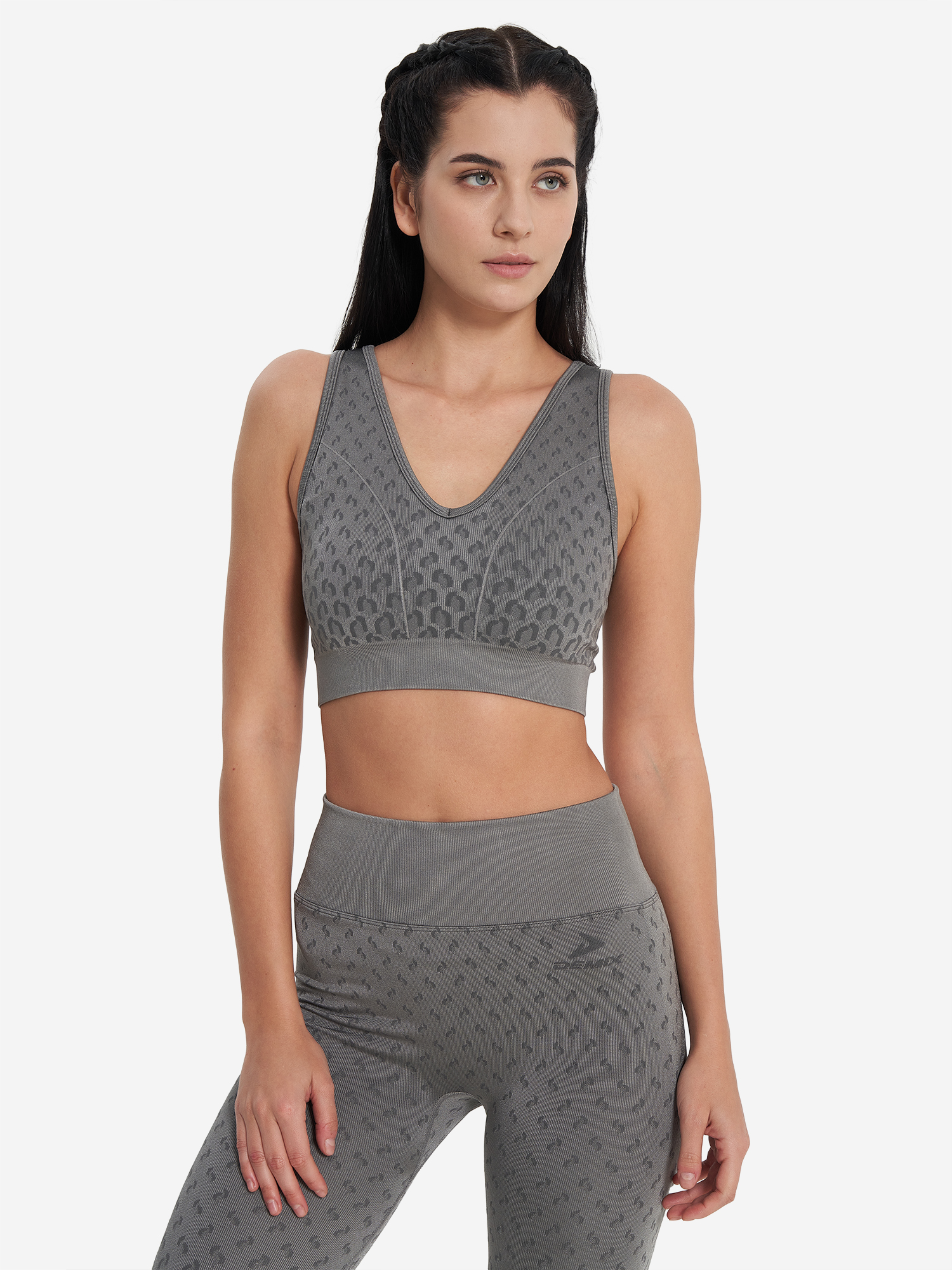 фото Топ бра спортивный demix highflow seamless longline, серый