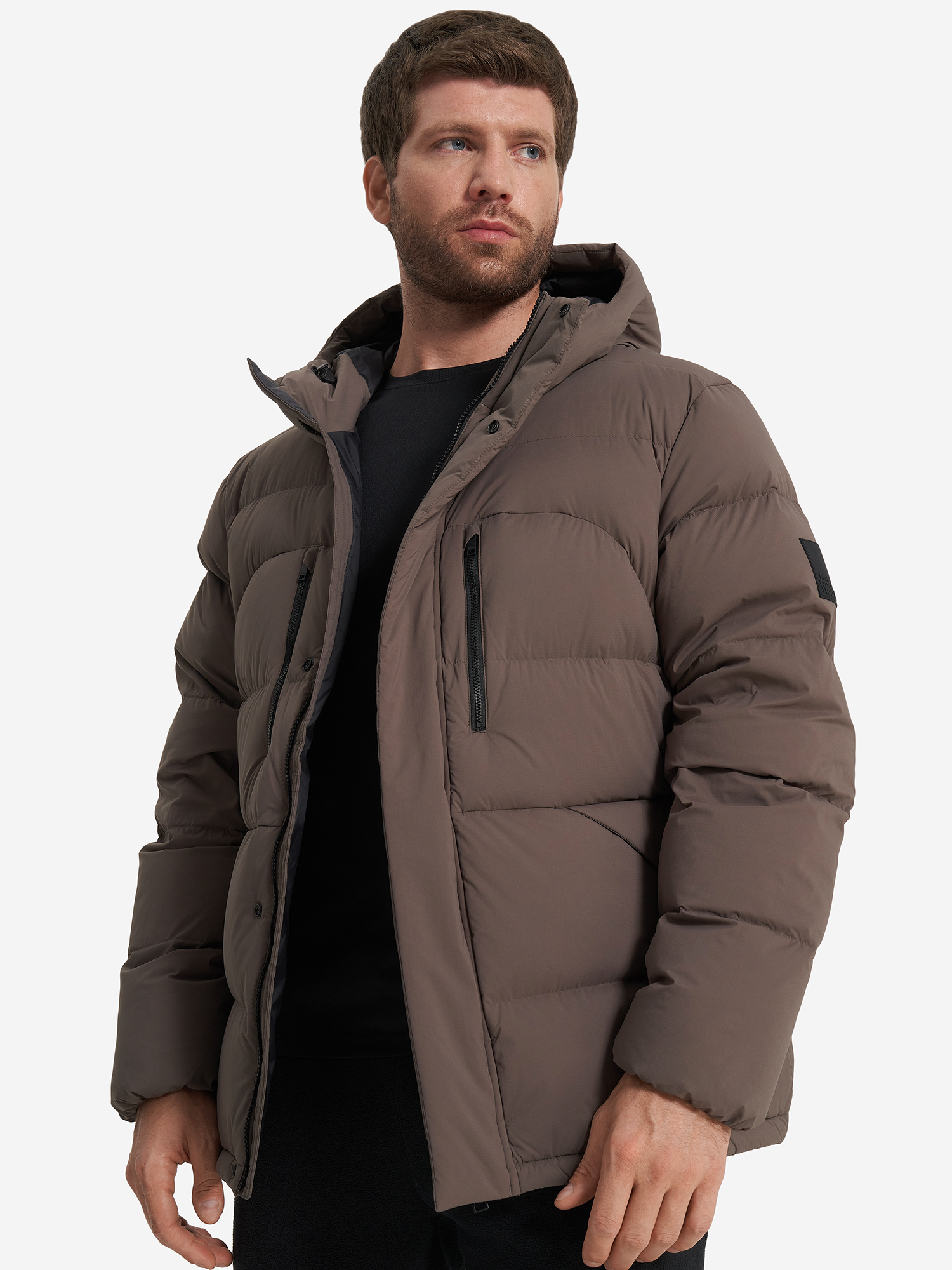 фото Пуховик мужской jack wolfskin roemertor, коричневый