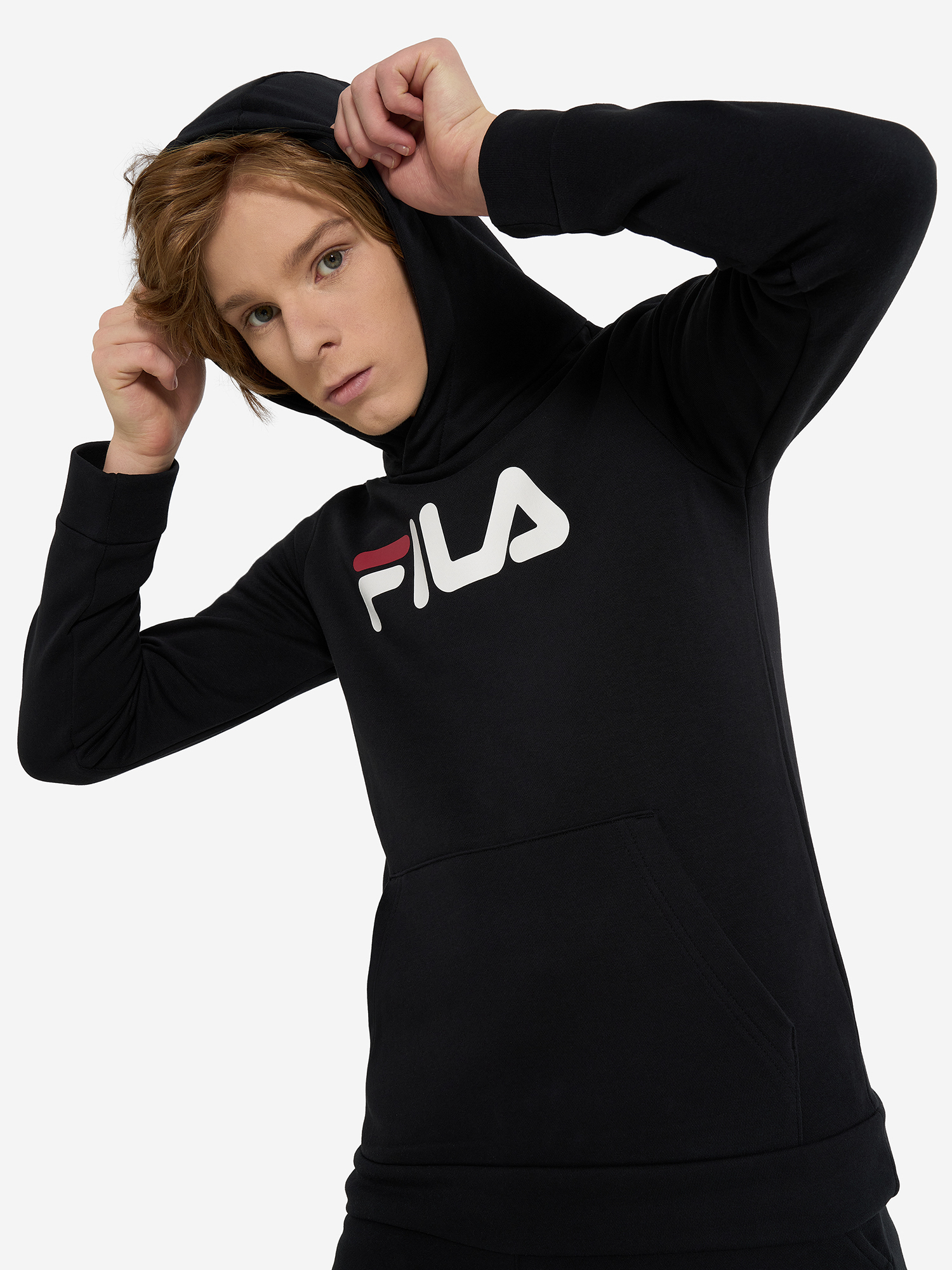 фото Худи для мальчиков fila, черный