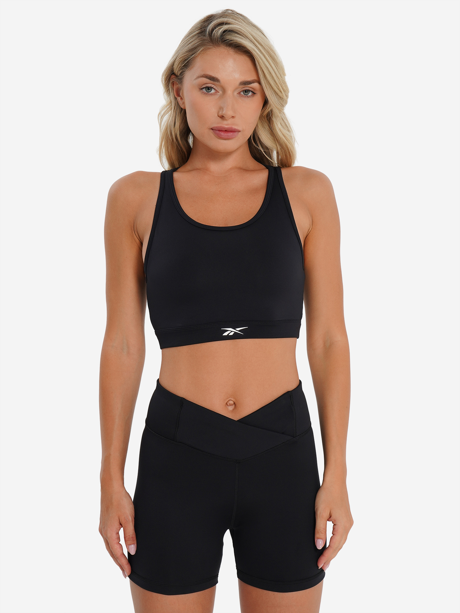 фото Топ бра спортивный reebok tulip core, черный