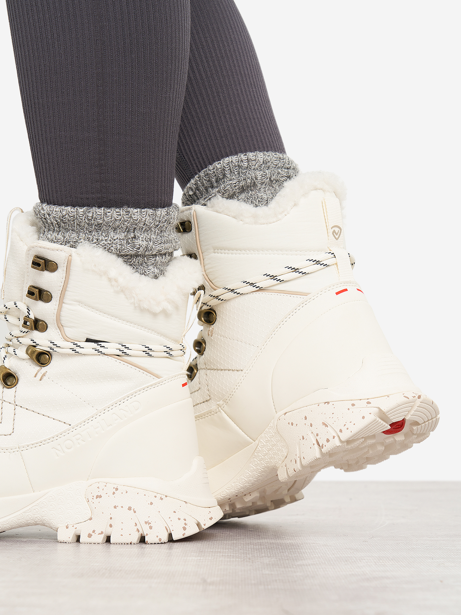 фото Ботинки утепленные женские northland blume nylon, бежевый
