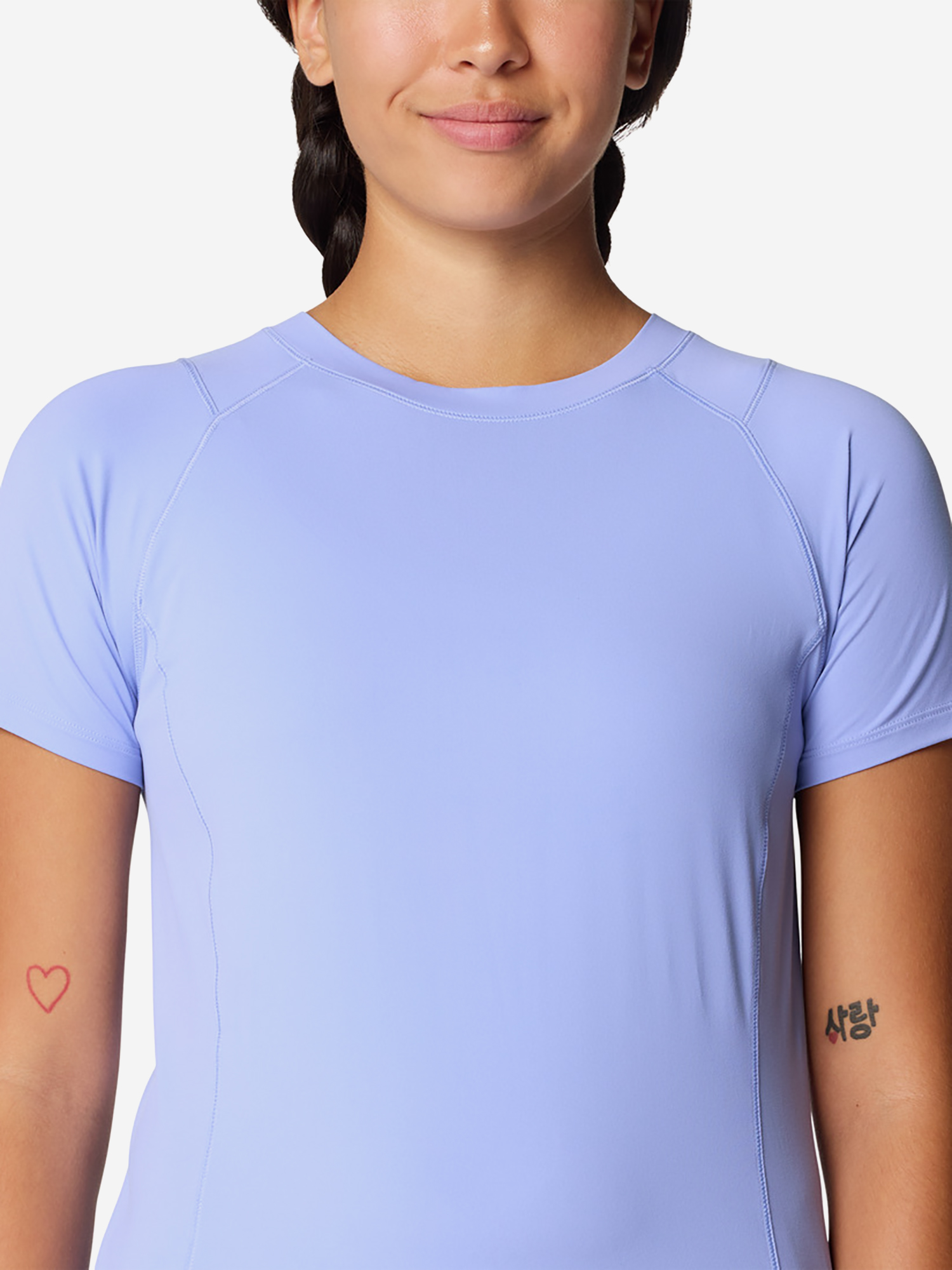 фото Футболка женская mountain hardwear crater lake short sleeve, фиолетовый
