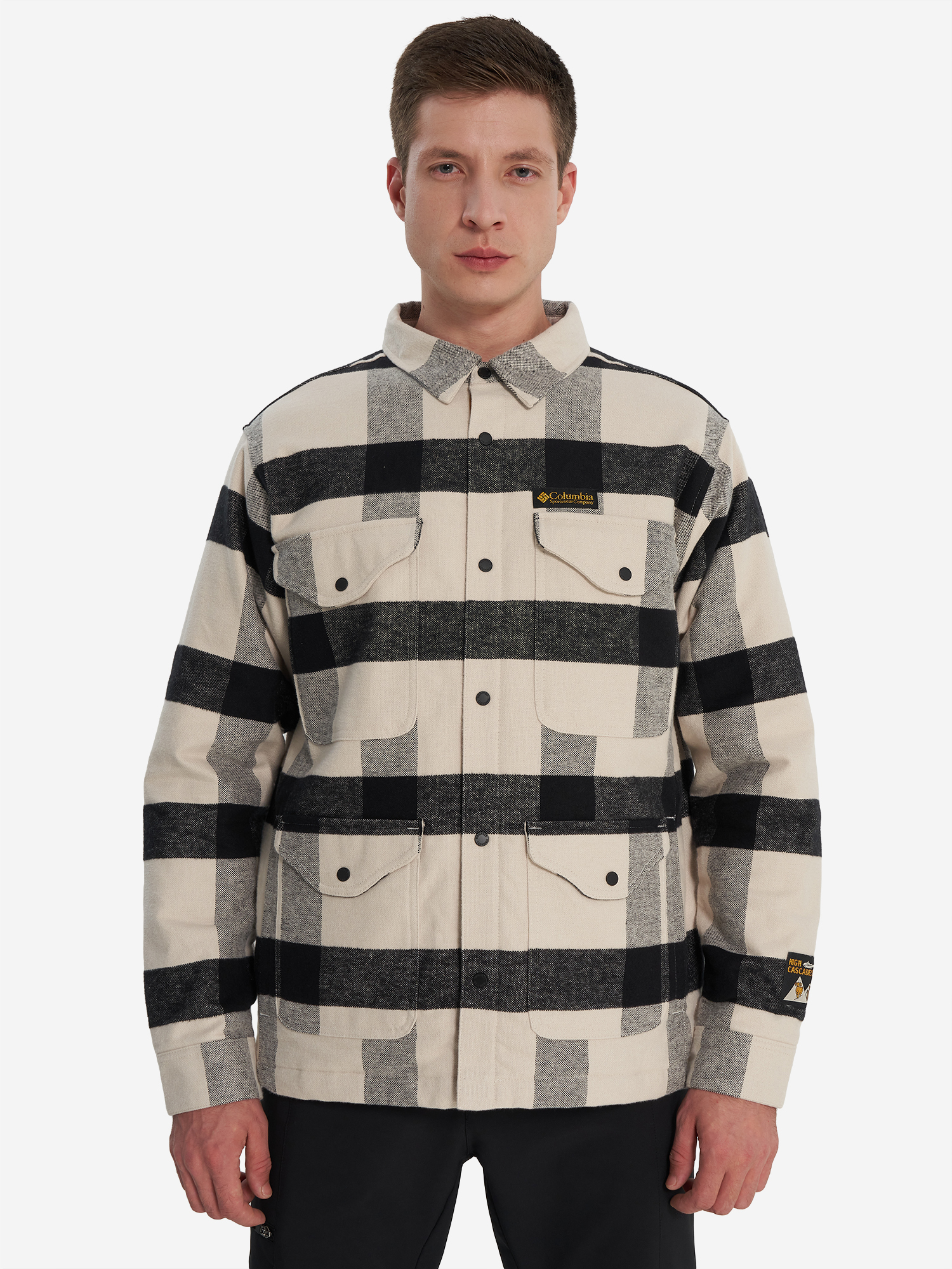 фото Легкая куртка мужская columbia high cascades shirt jacket, серый