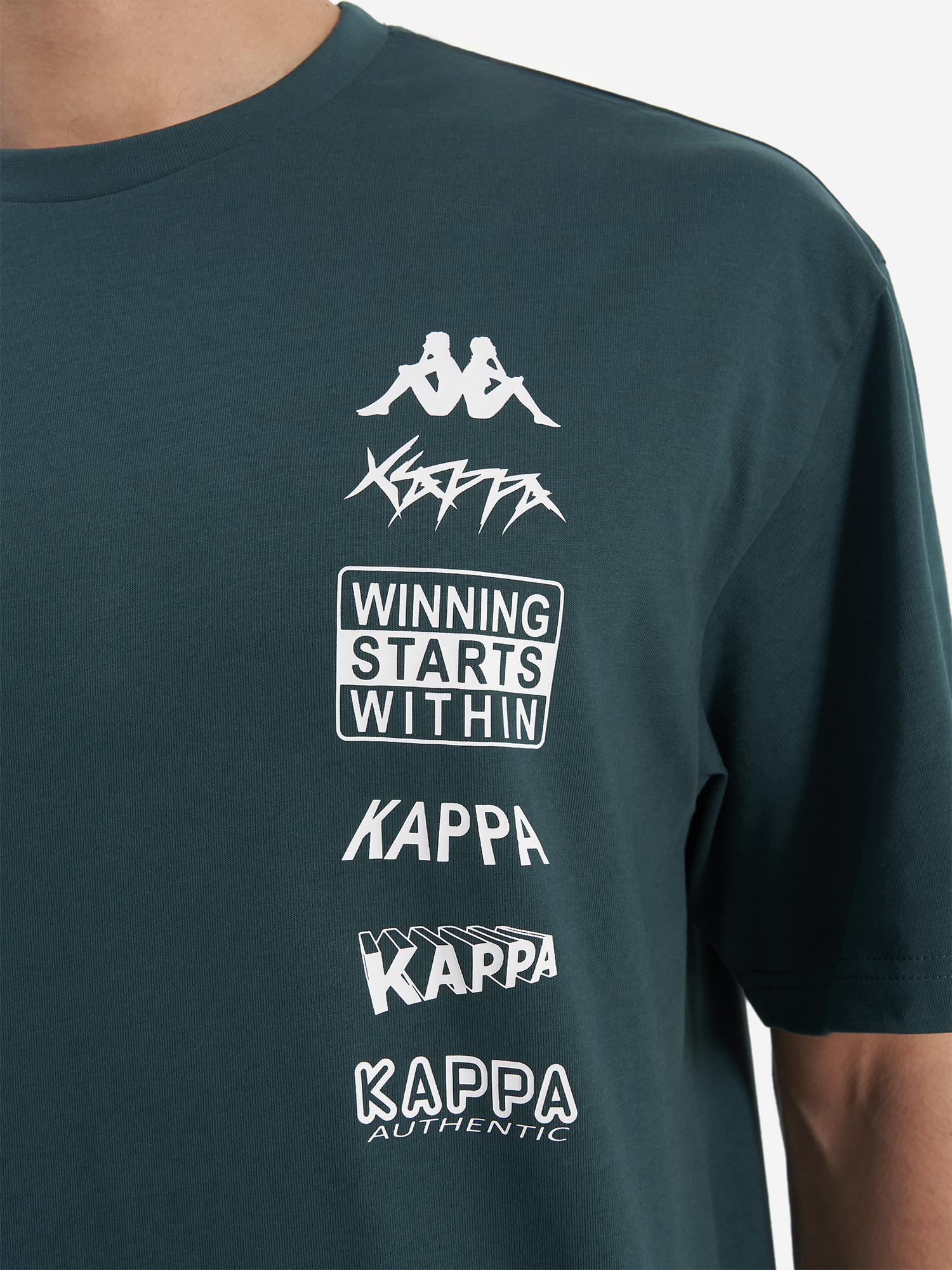 фото Футболка мужская kappa, зеленый