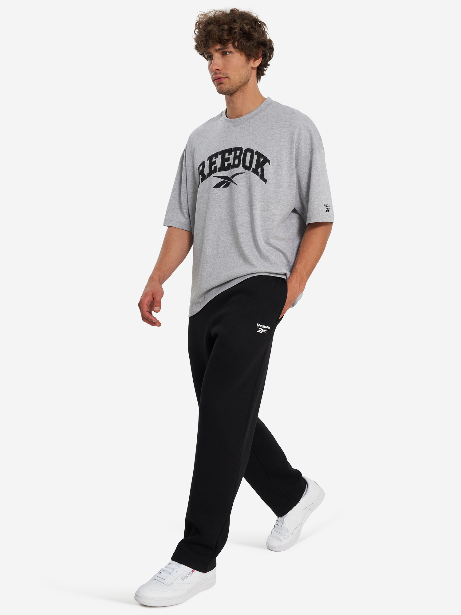 фото Брюки мужские reebok luther, черный