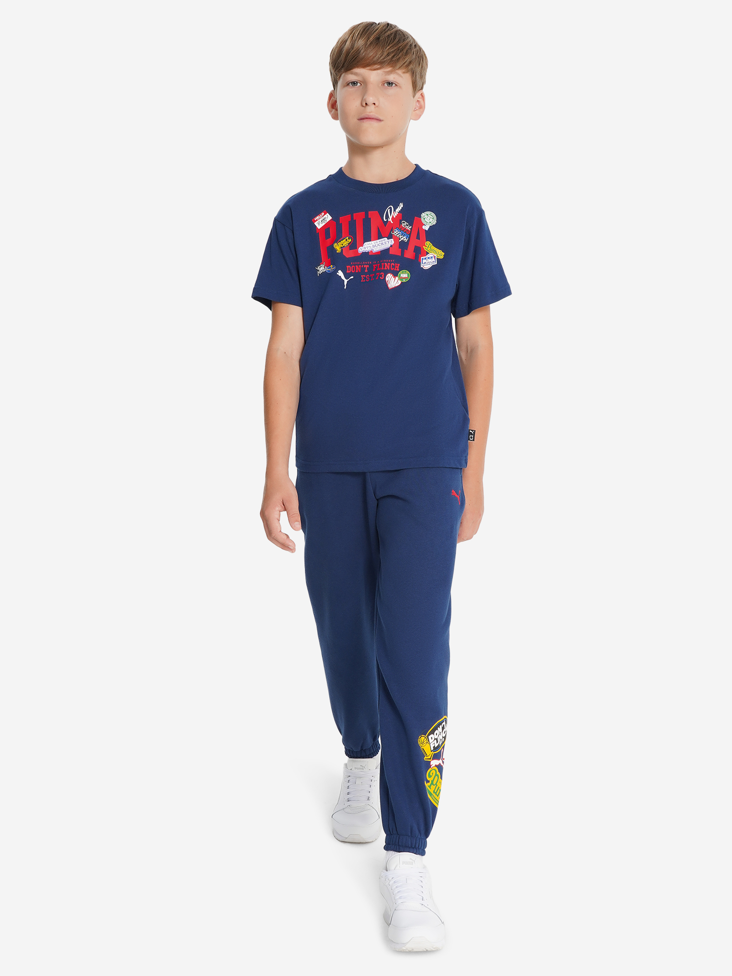 фото Футболка для мальчиков puma basketball hoopstellations, синий