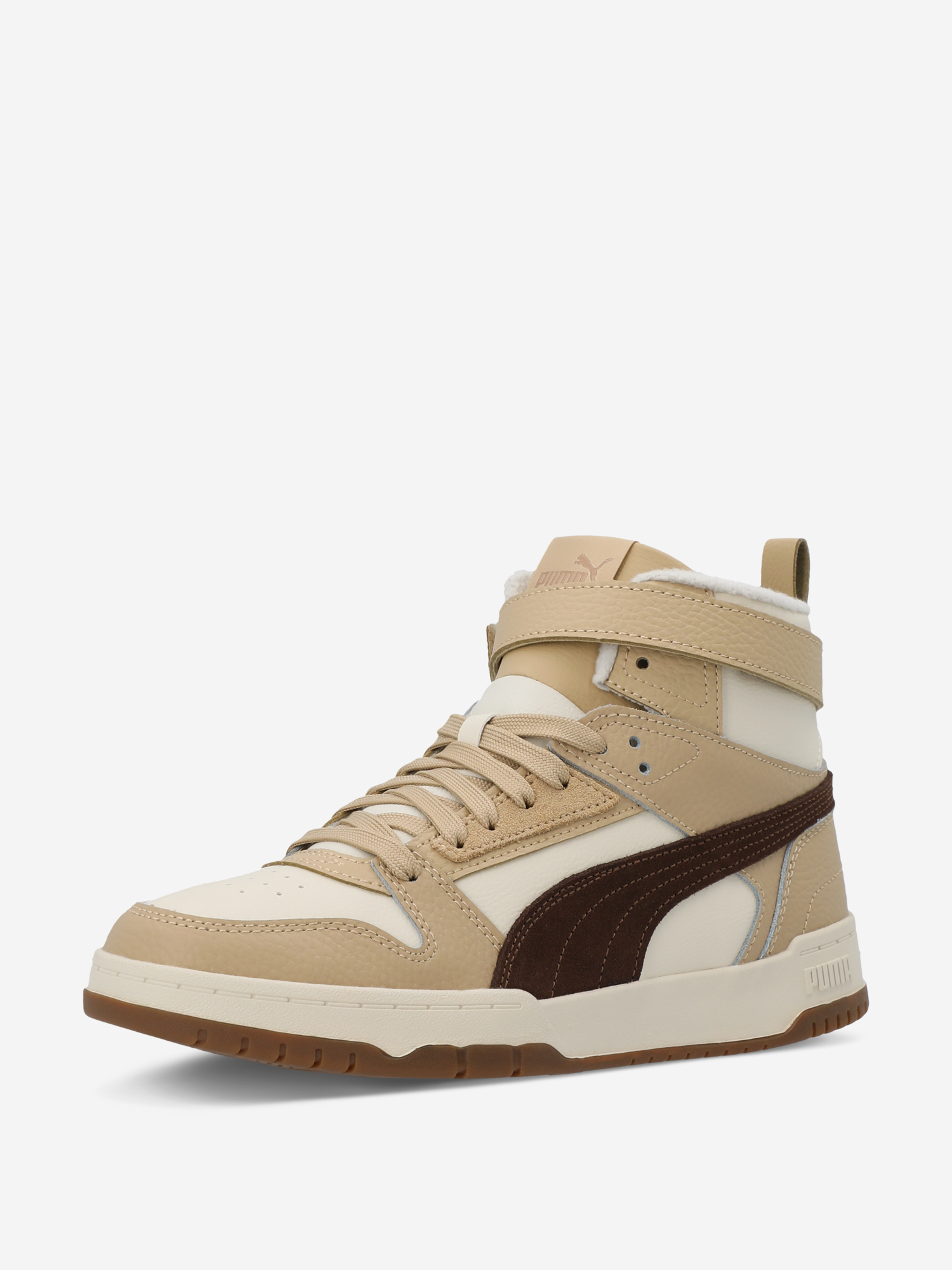 фото Кеды утепленные женские puma rbd game wtr, бежевый
