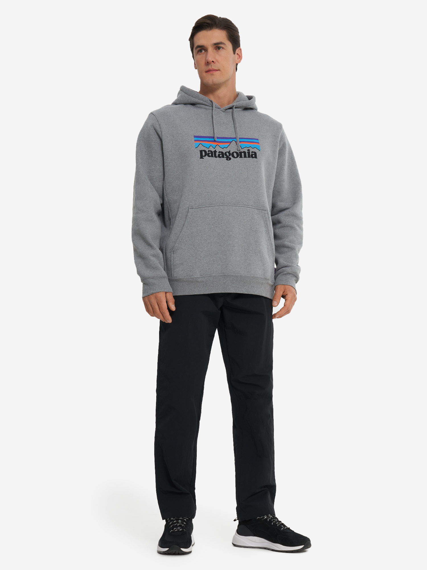 фото Худи мужское patagonia logo uprisal, серый