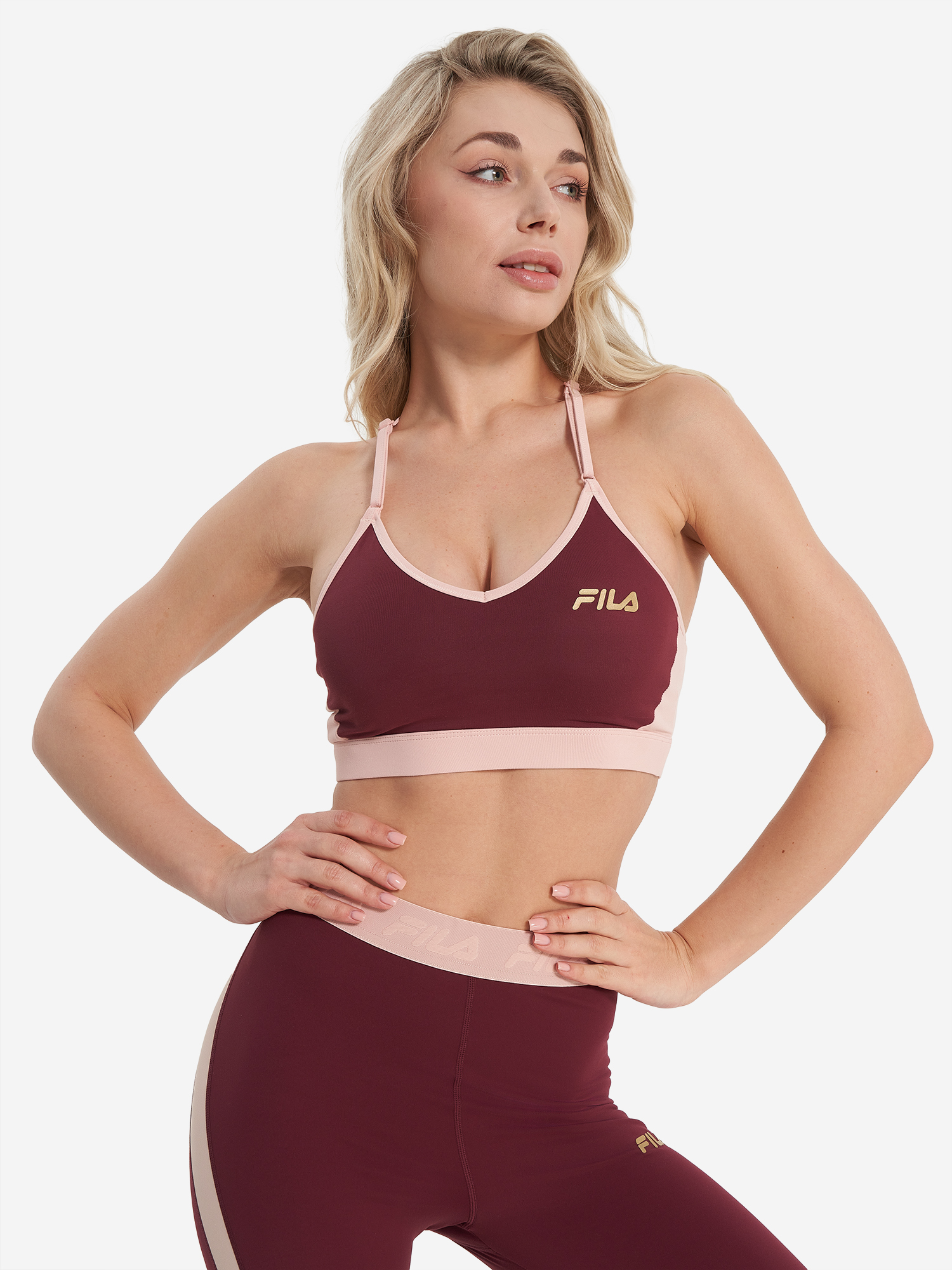 фото Топ бра спортивный fila, красный