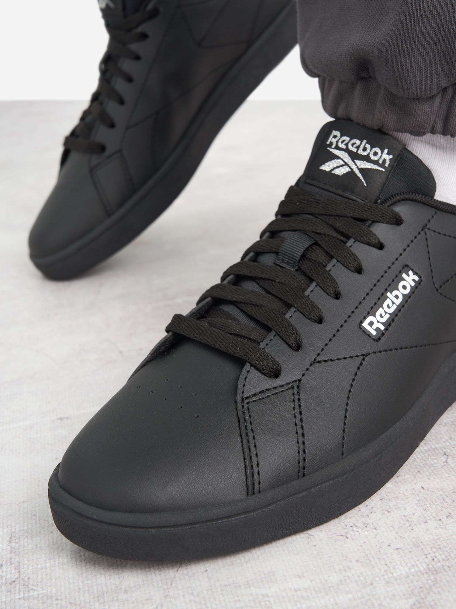 фото Кеды женские reebok court clean, черный