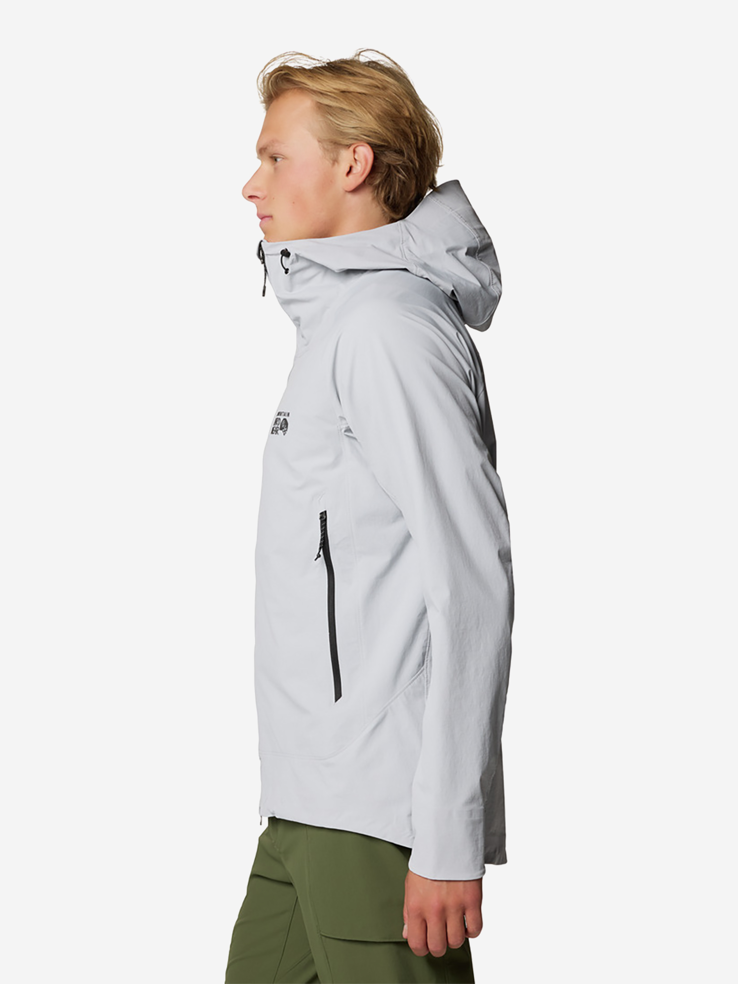 фото Куртка софтшелл мужская mountain hardwear chockstone alpine lt hooded jacket, серый
