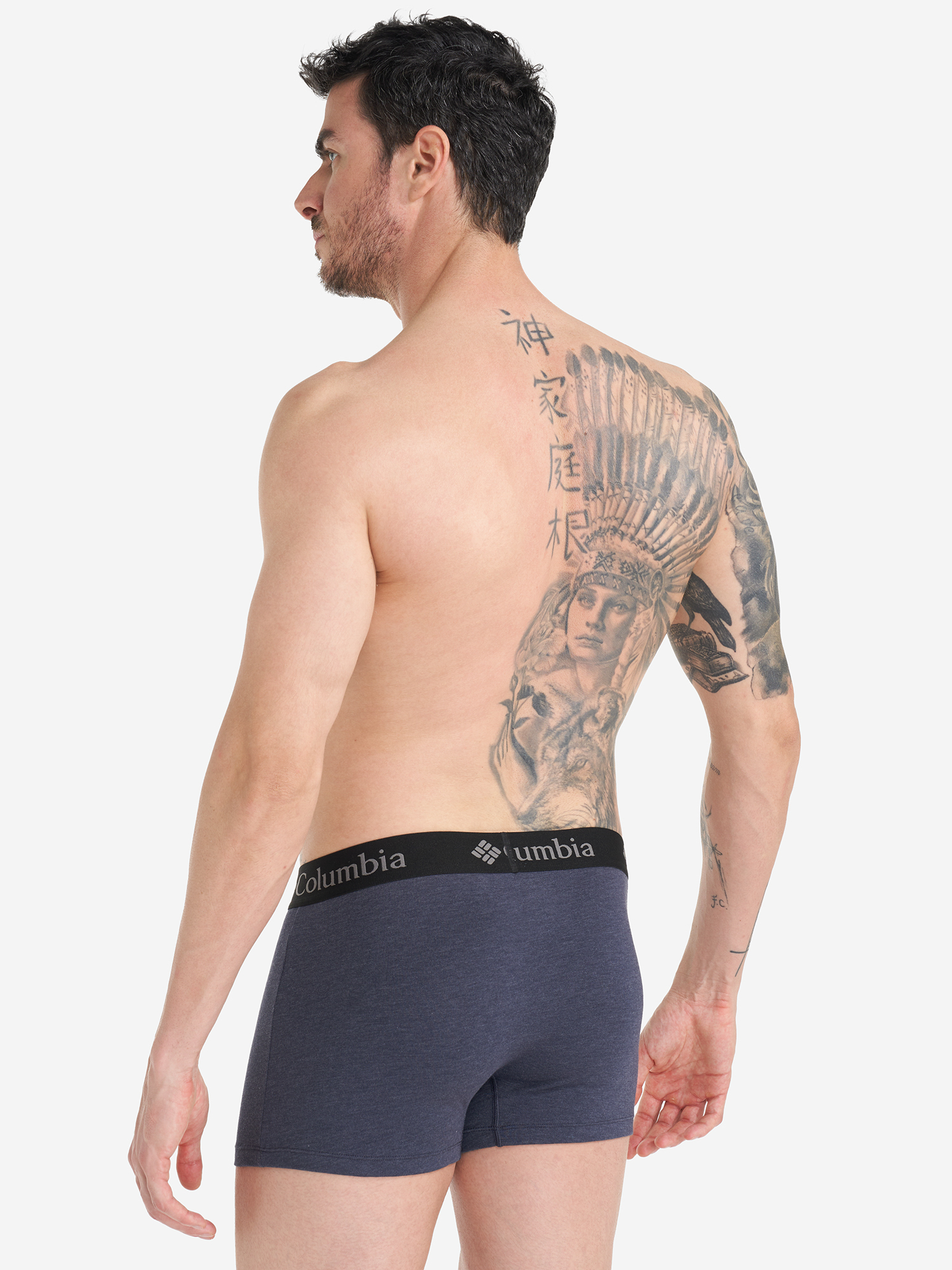 фото Трусы мужские columbia performance cotton stretch melange, 2 штуки, синий