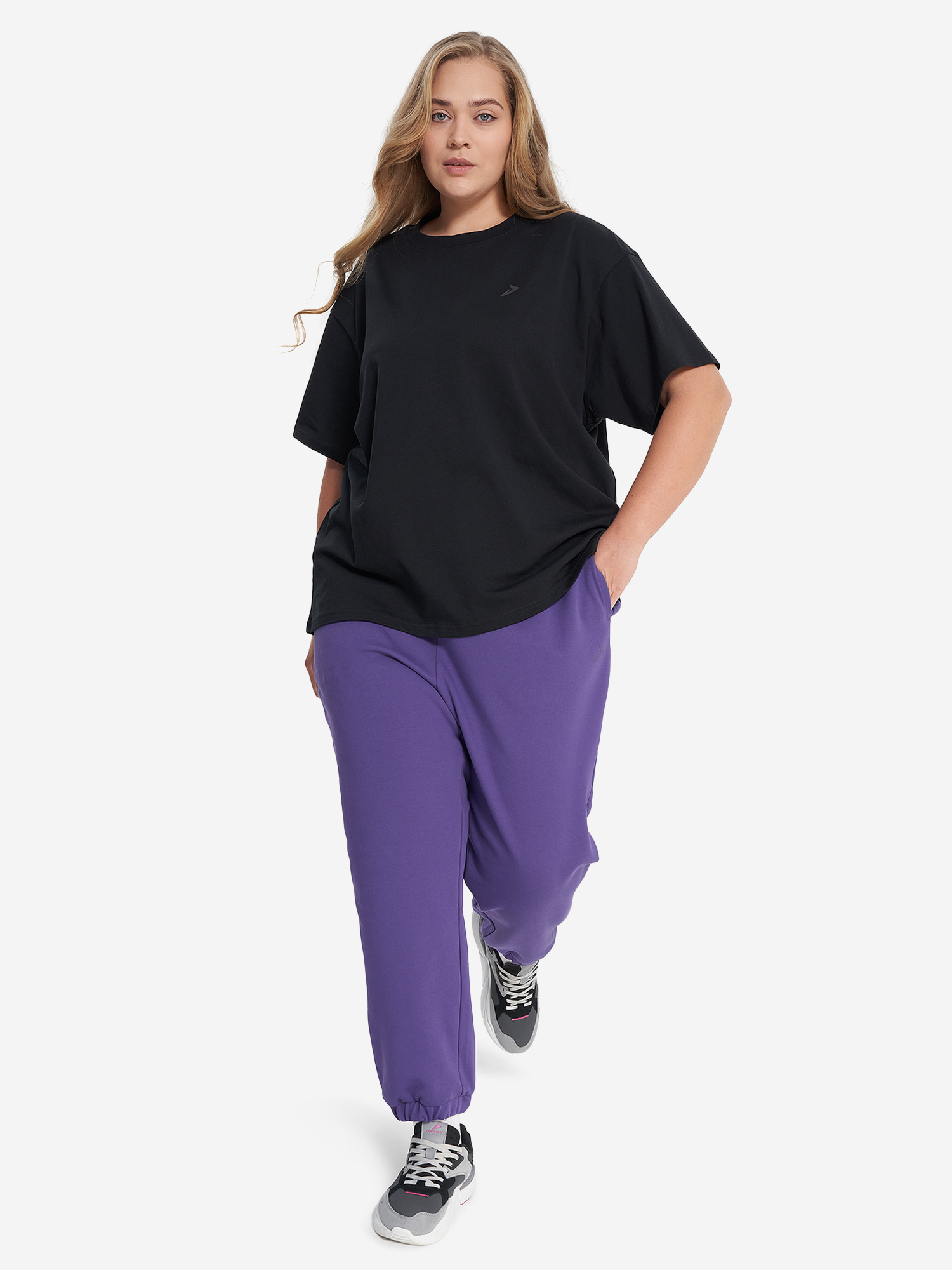 фото Футболка женская demix, plus size, черный