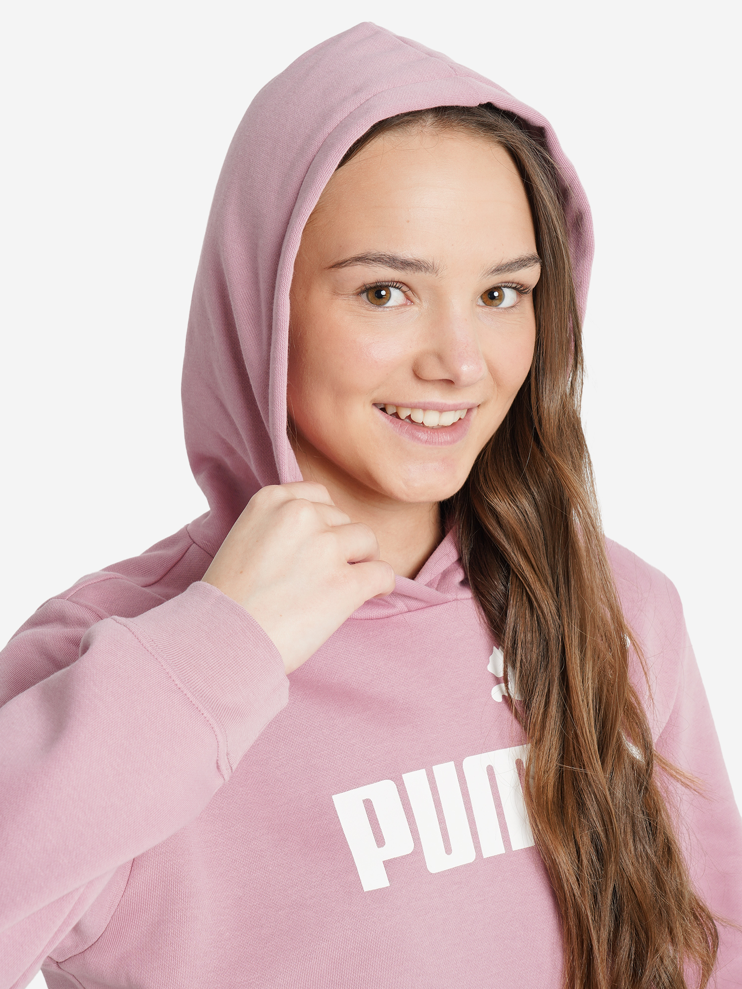 фото Худи для девочек puma ess, розовый