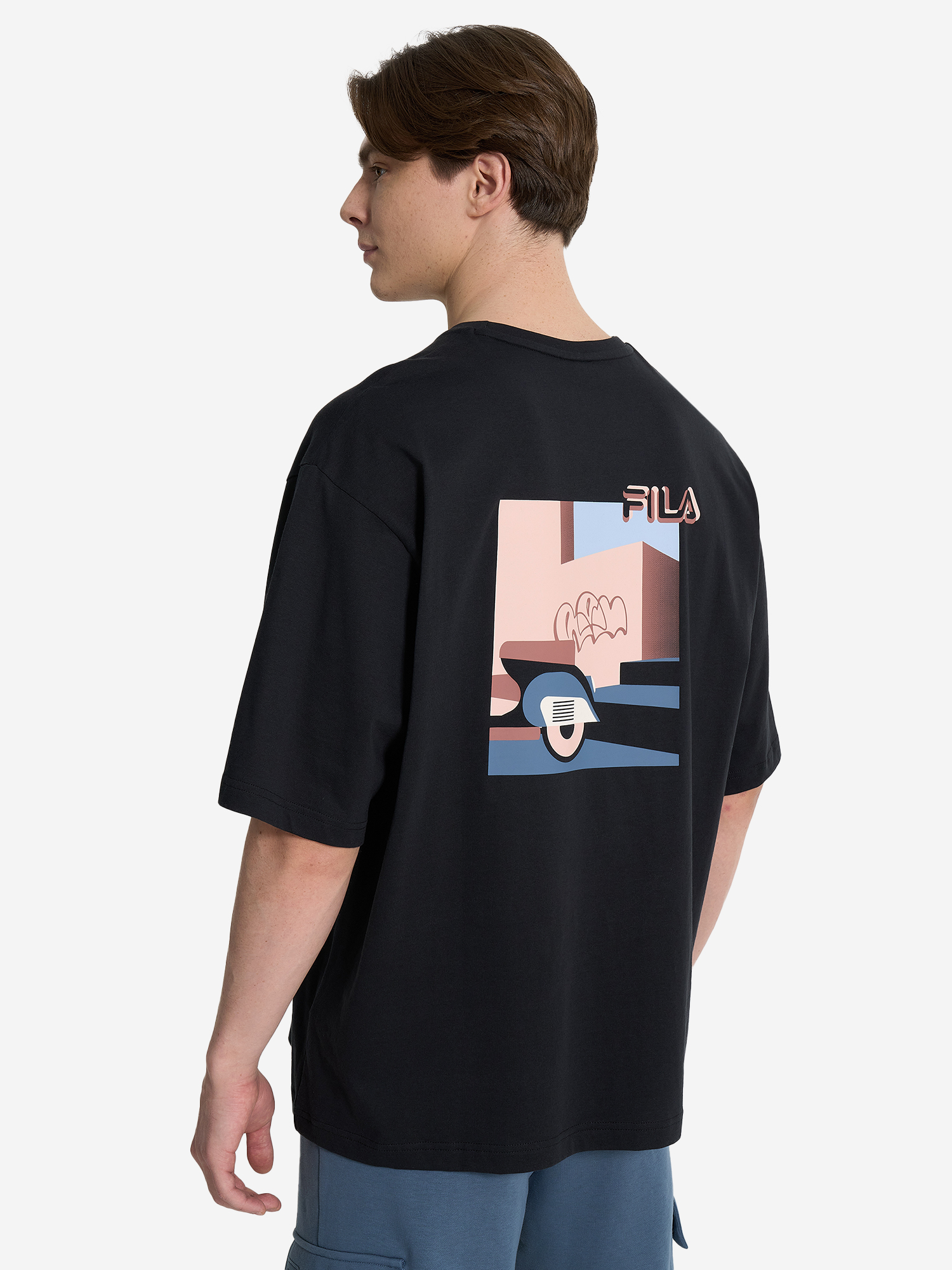 фото Футболка мужская оверсайз fila, черный