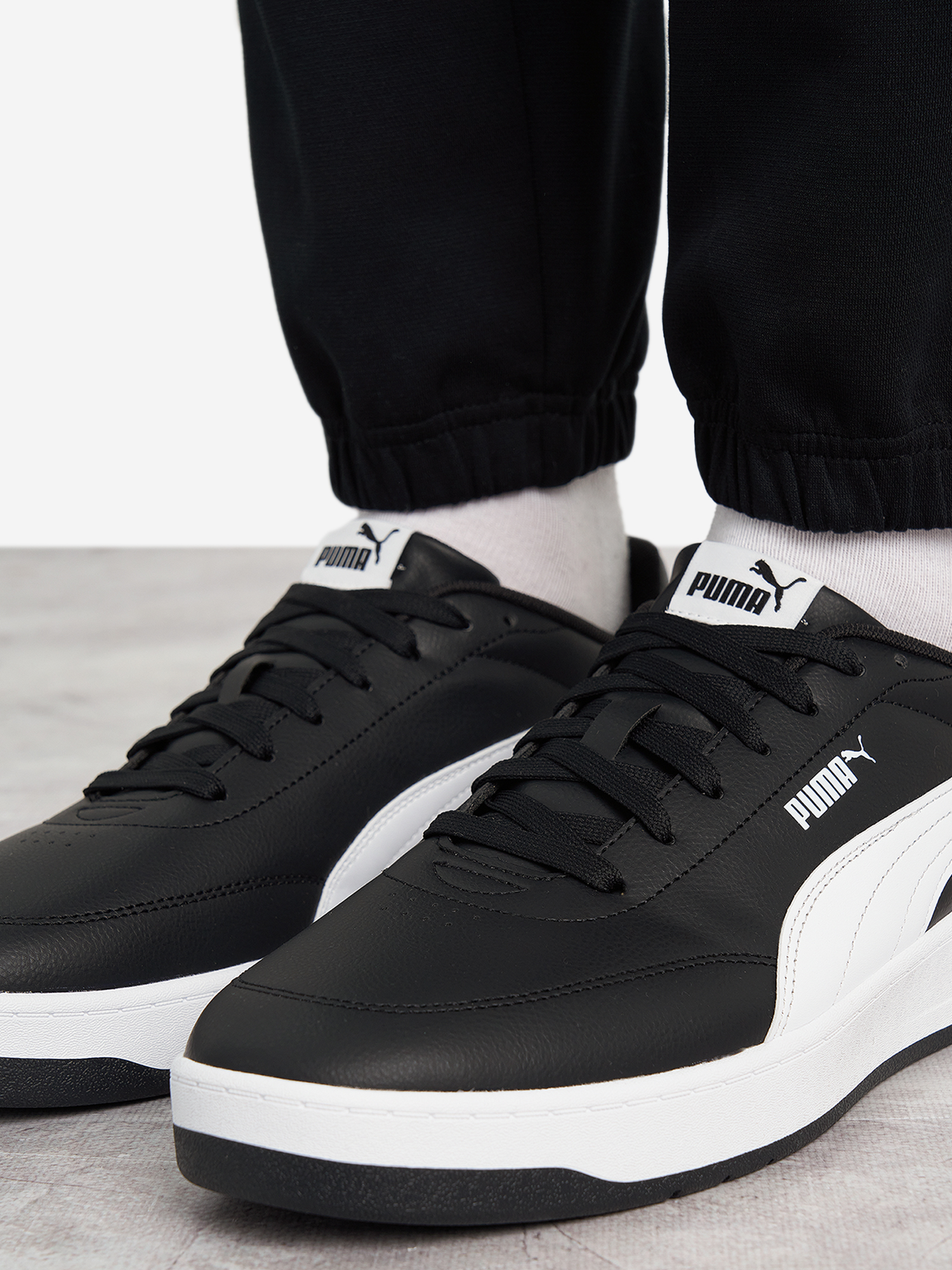 фото Кеды мужские puma court classic clean, черный