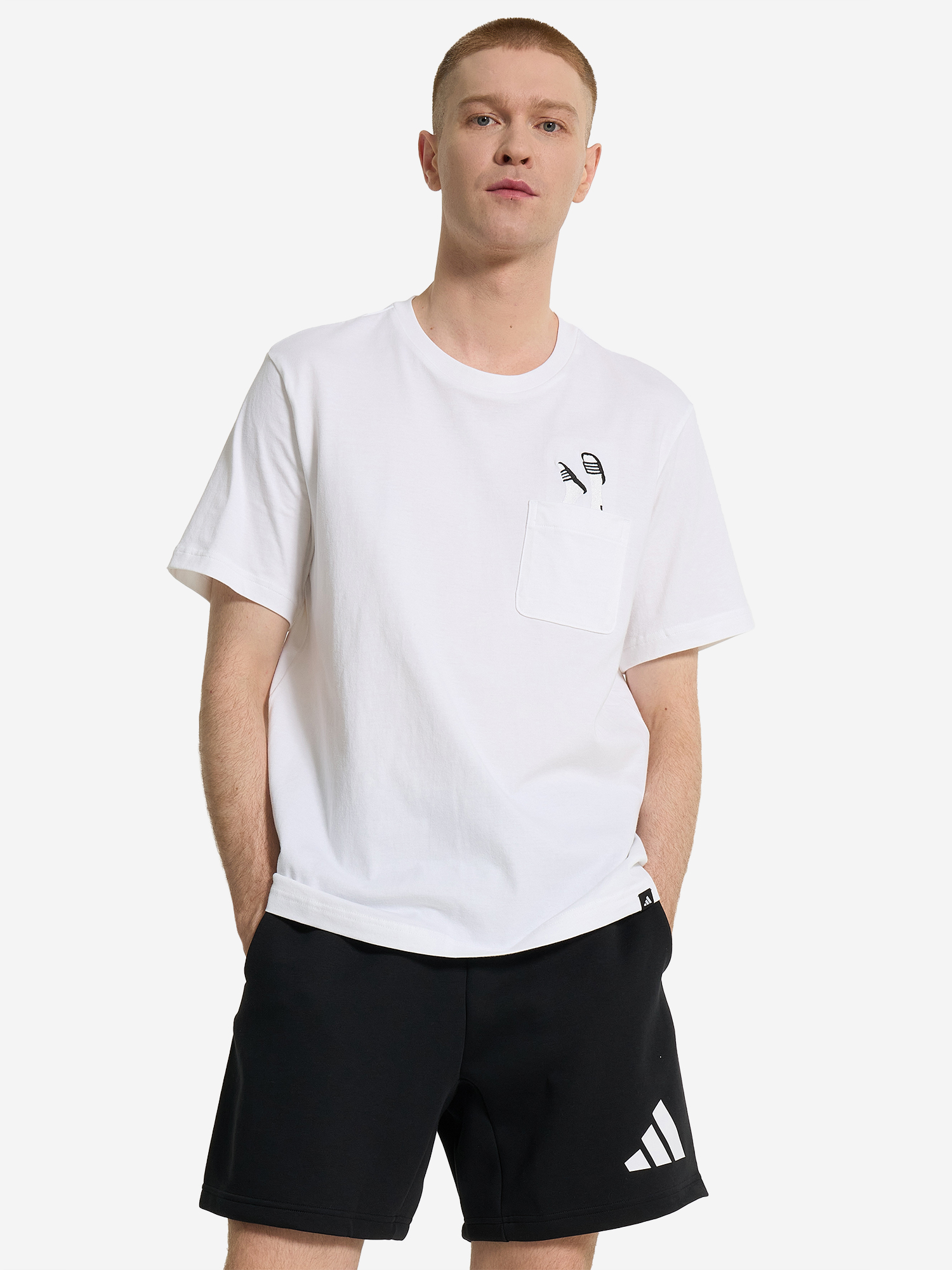 фото Футболка мужская adidas, белый