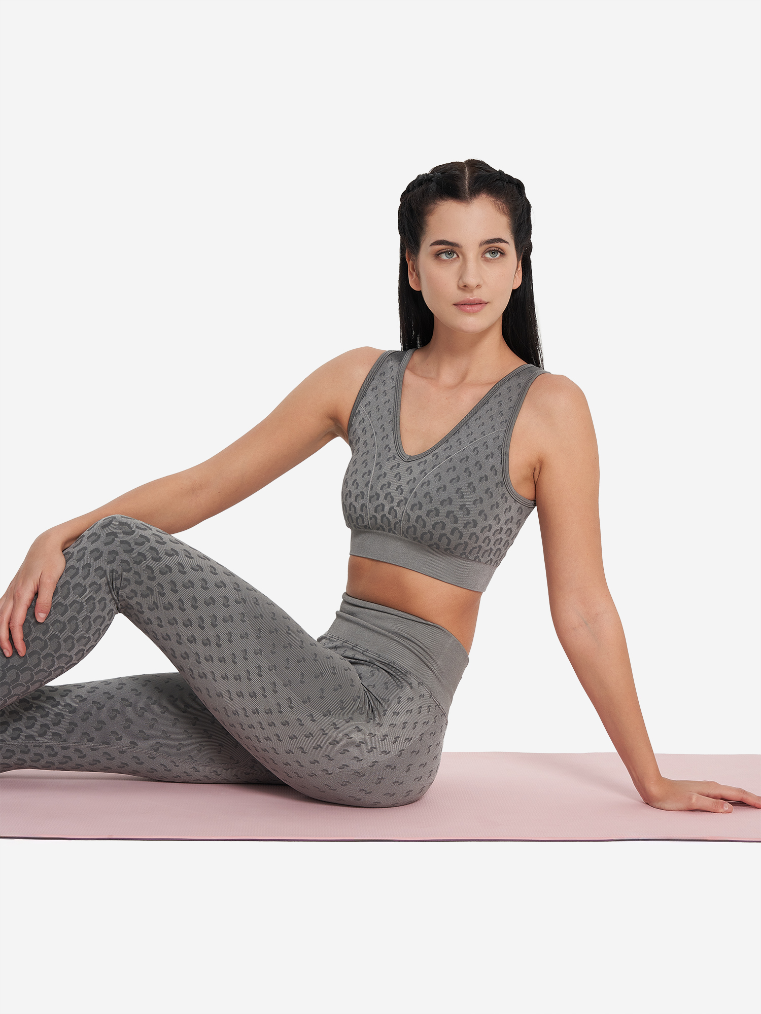 фото Топ бра спортивный demix highflow seamless longline, серый