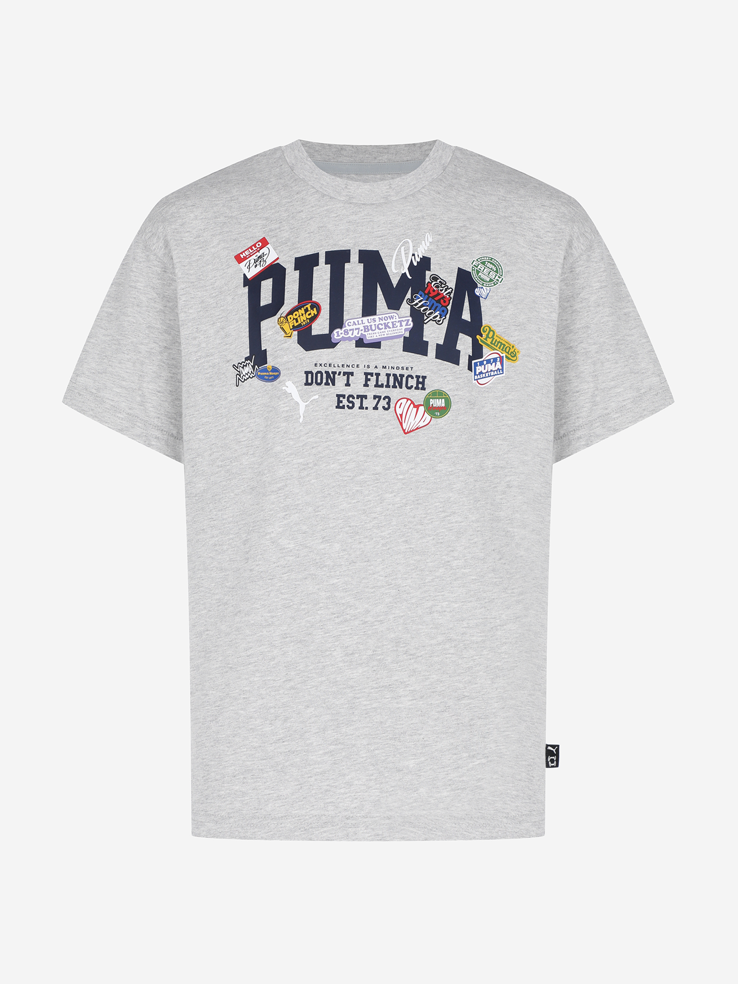 фото Футболка для мальчиков puma basketball hoopstellations, серый