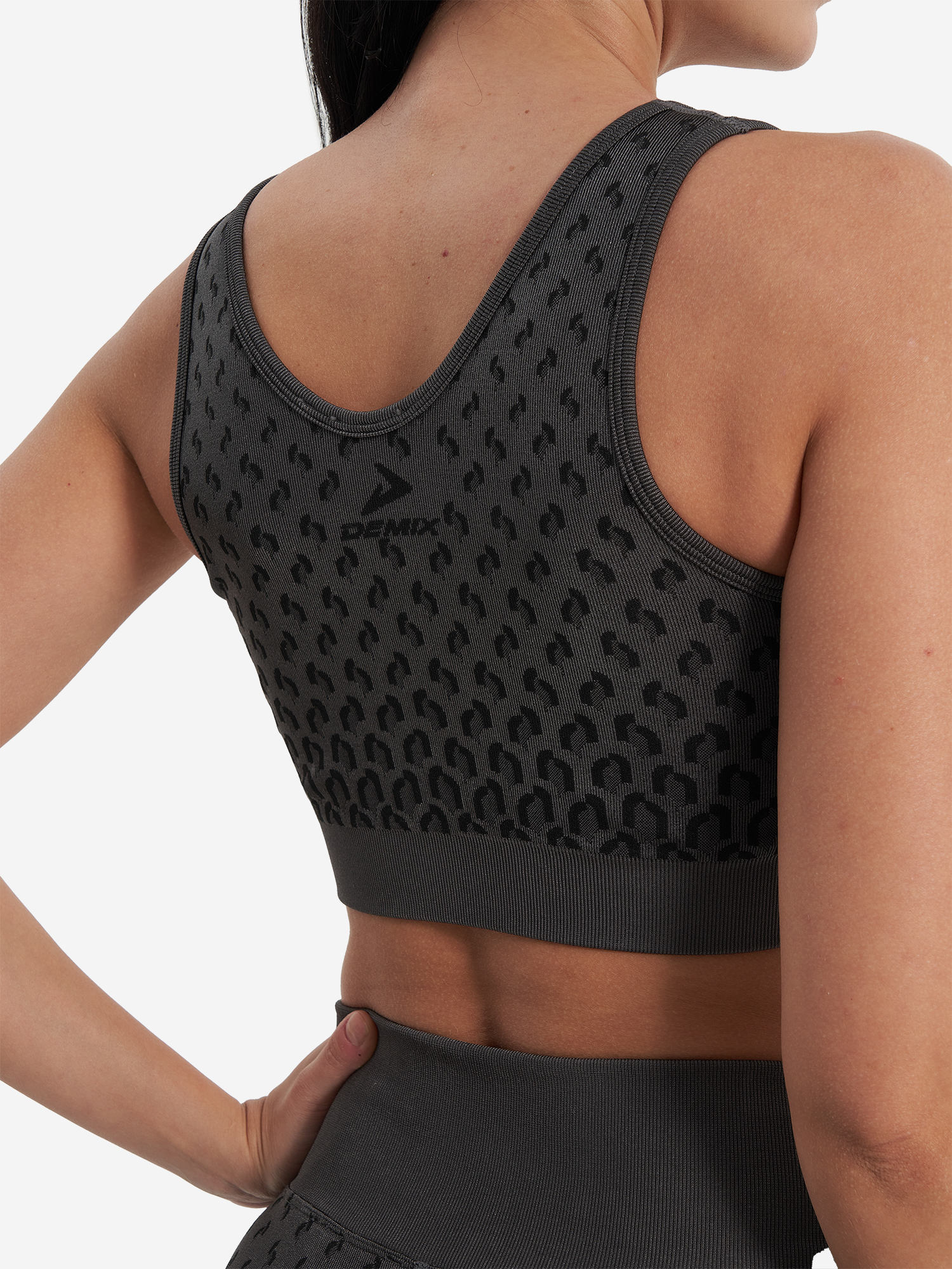фото Топ бра спортивный demix highflow seamless longline, серый