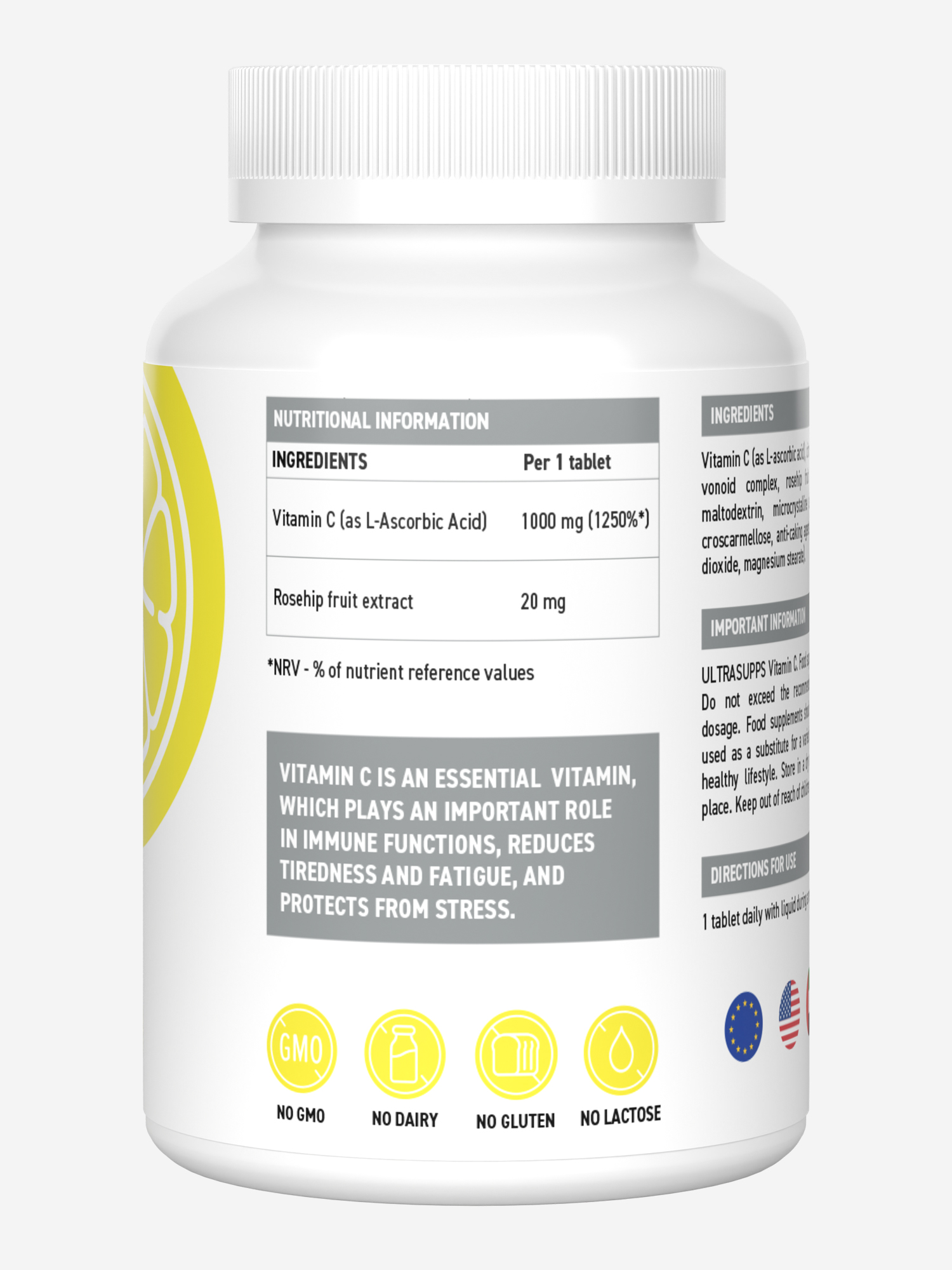 фото Витамин c ultrasupps, 60 шт, белый