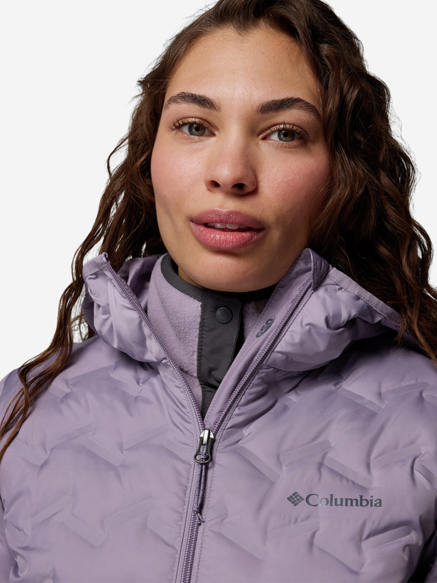 фото Пуховик женский columbia delta ridge ii down hooded jacket, розовый