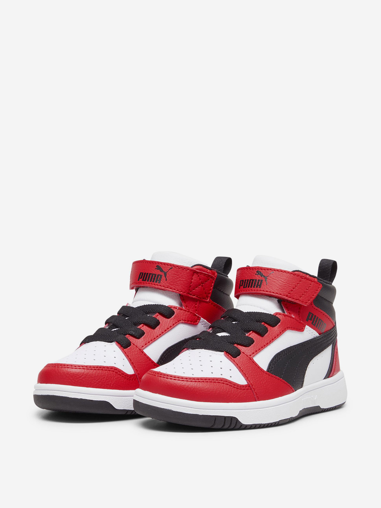 фото Кеды детские puma rebound v6 mid ac+ ps, красный