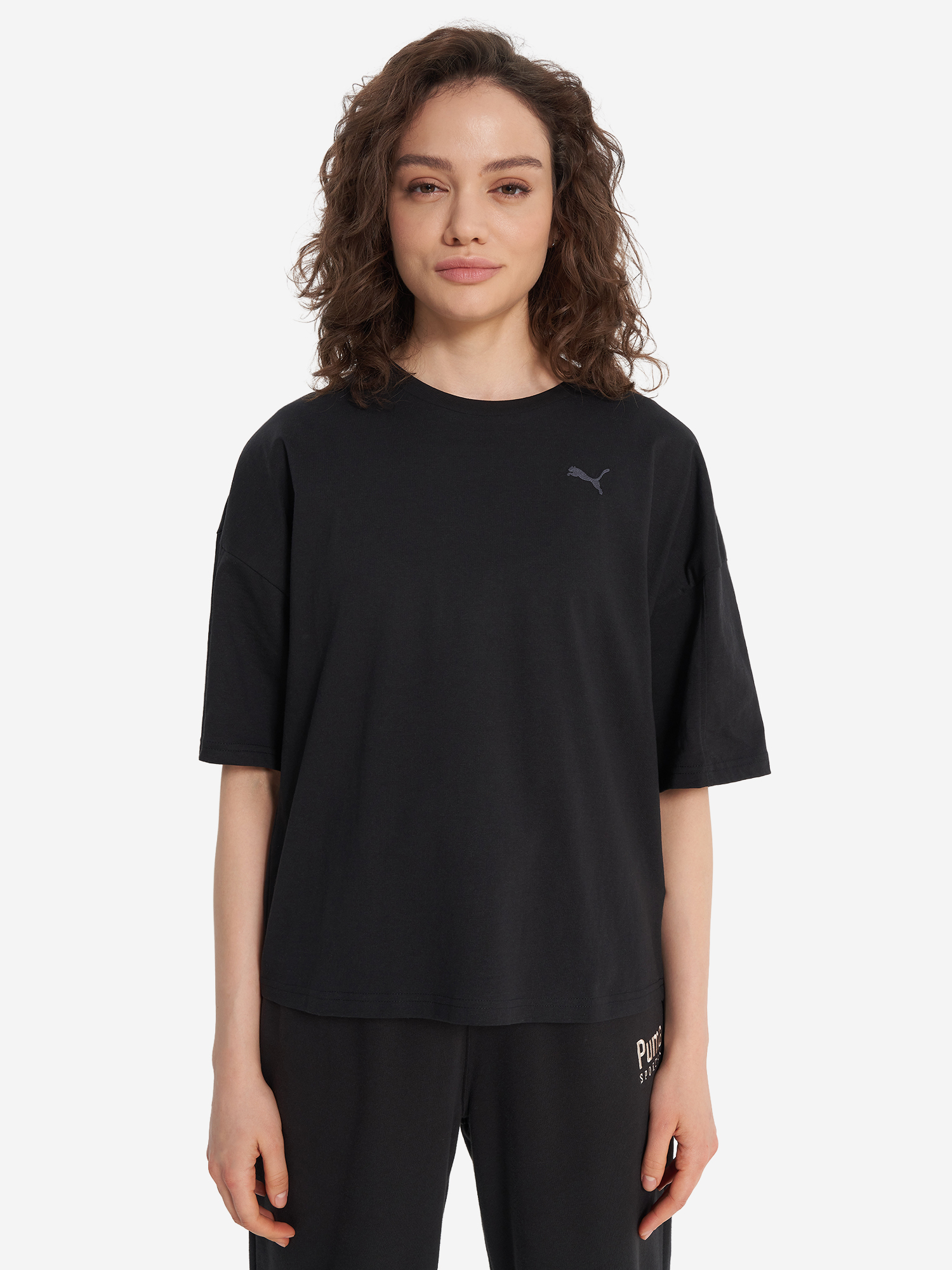 фото Футболка женская оверсайз puma, черный