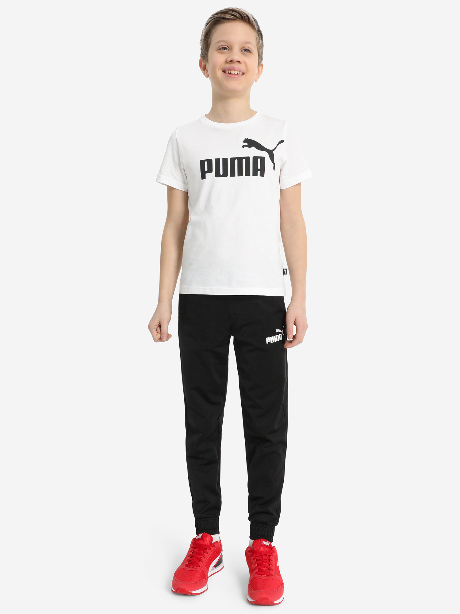 фото Футболка для мальчиков puma ess logo, белый