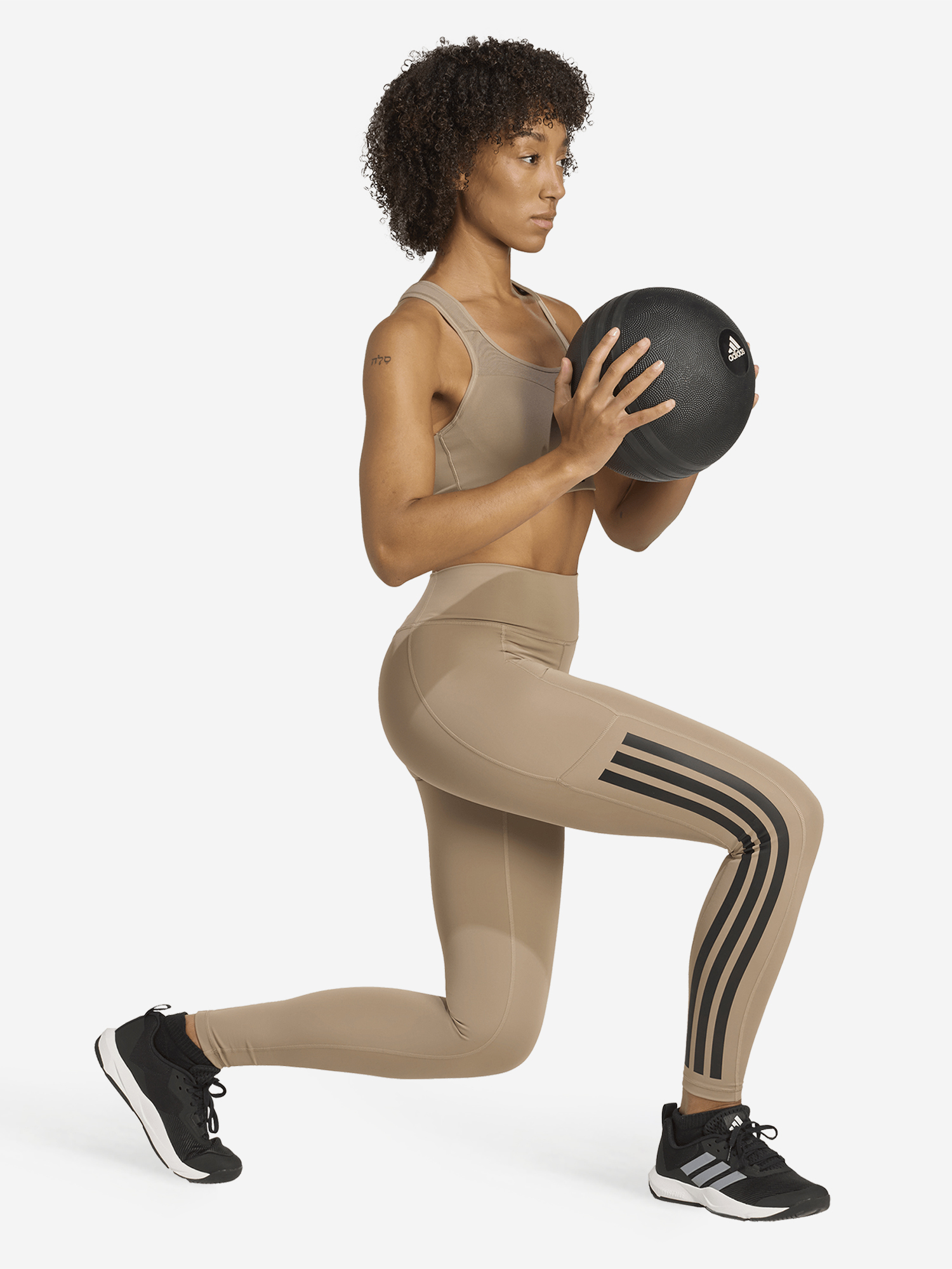 фото Топ бра спортивный adidas, коричневый