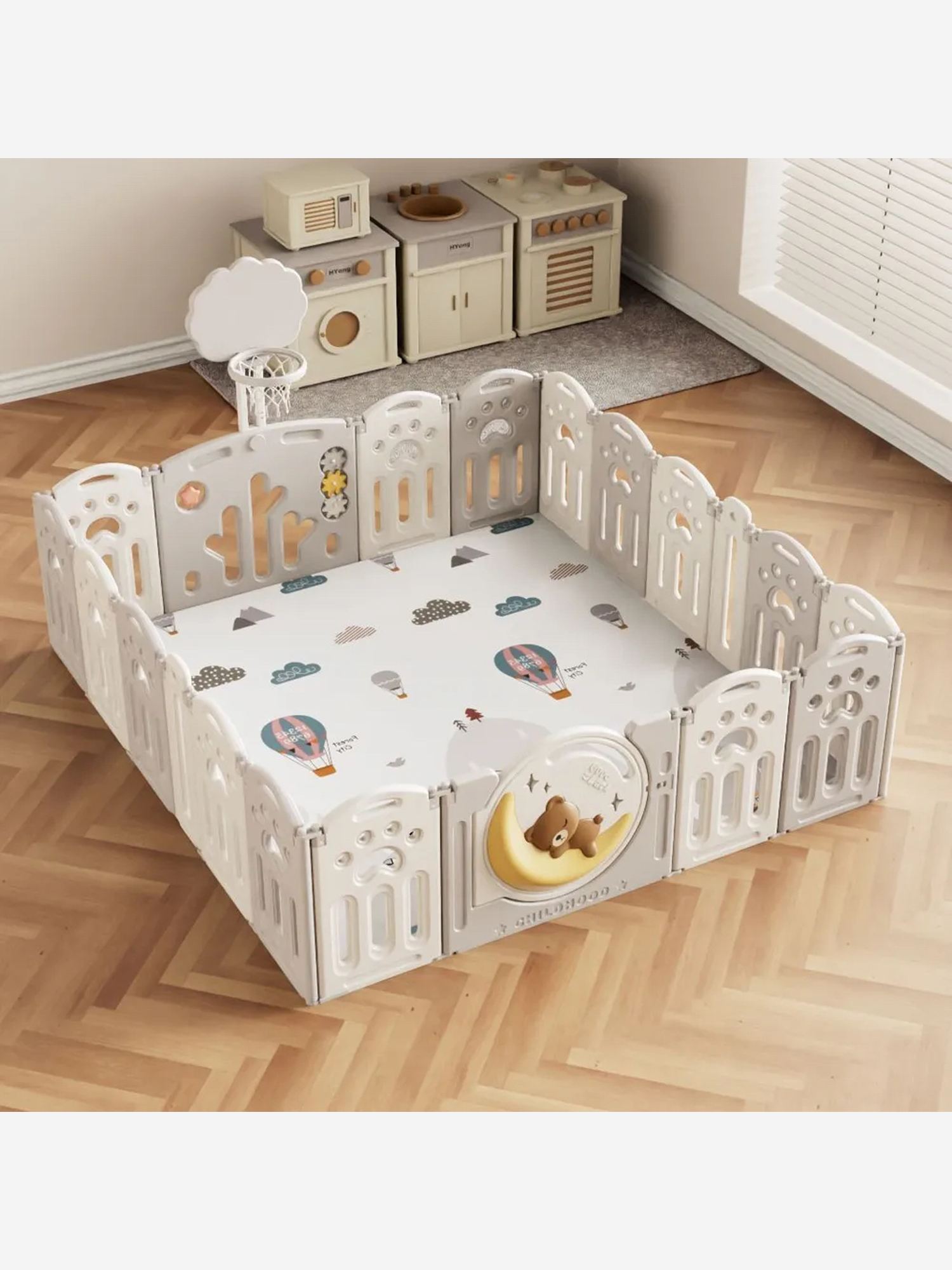 Манеж UNIX Kids DeLuxe Grey,180 x 200 см, с баскетбольным кольцом и ковриком, Белый
Манеж UNIX Kids DeLuxe Grey,180 x 200 см, с баскетбольным кольцом и ковриком, Белый