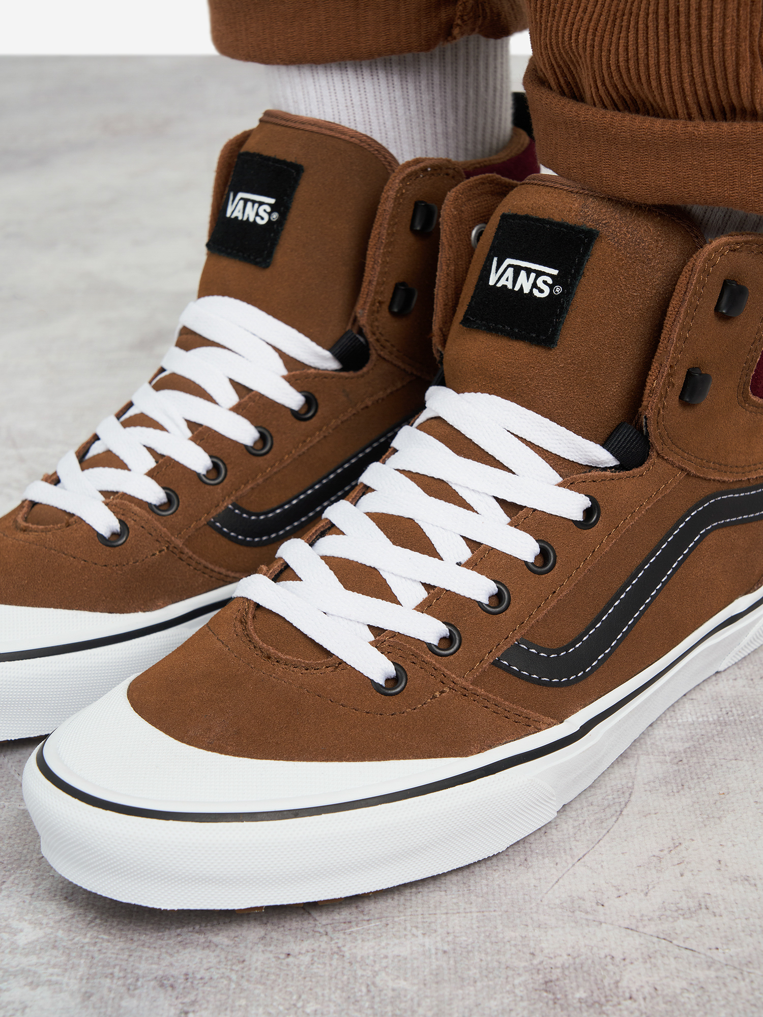 фото Кеды мужские vans ashwood hi vansguard, коричневый