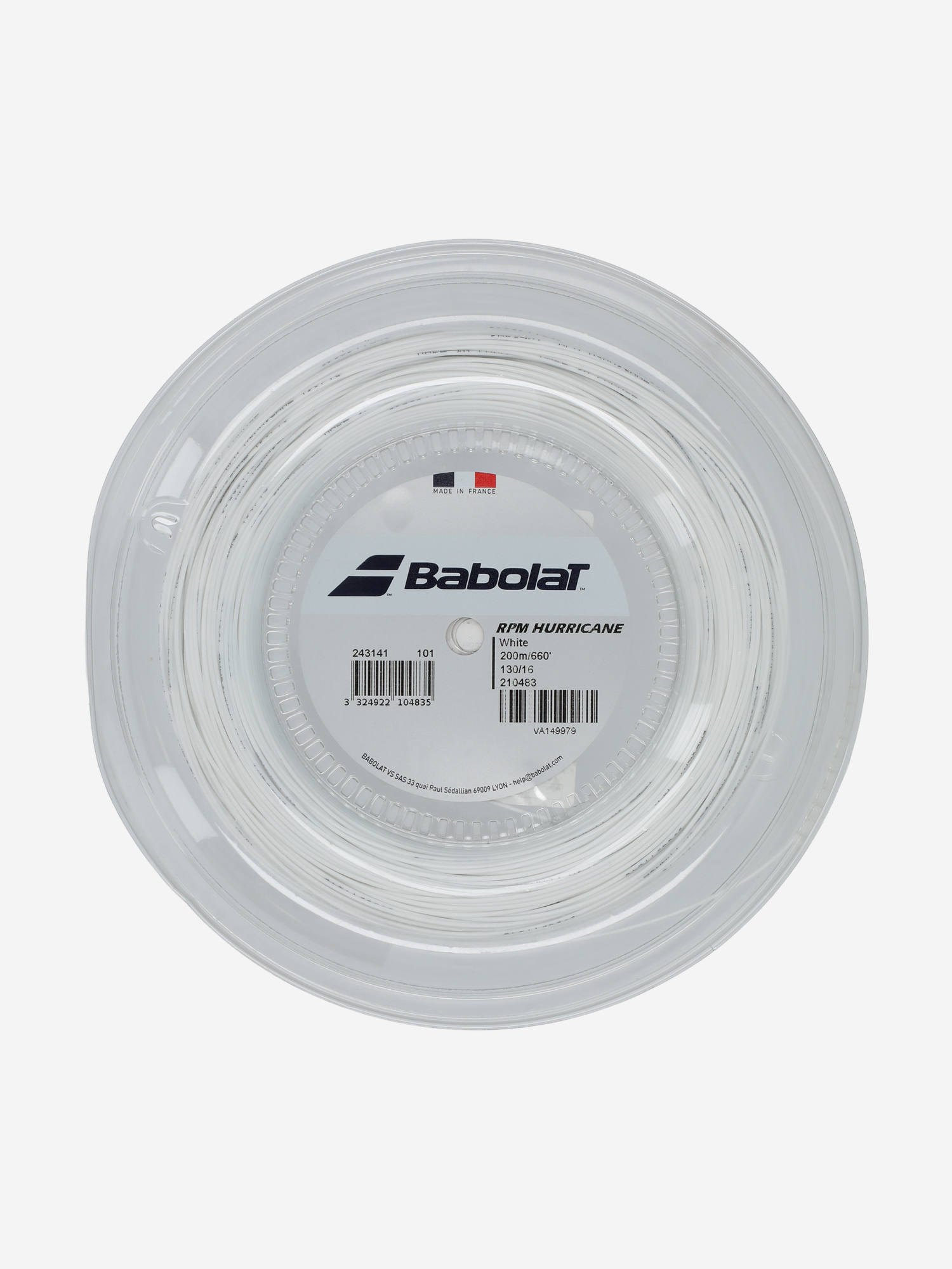 Струна для большого тенниса Babolat RPM Hurricane, Белый
Струна для большого тенниса Babolat RPM Hurricane, Белый