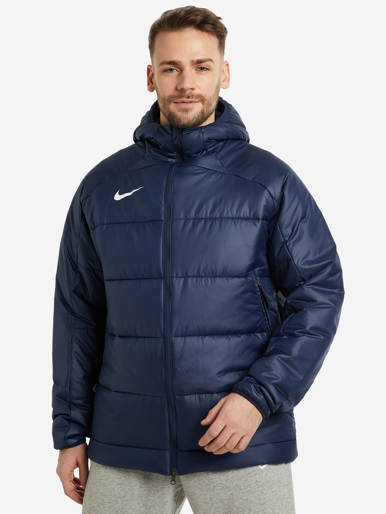 фото Куртка утепленная мужская nike therma-fit academy pro 2 in 1, синий