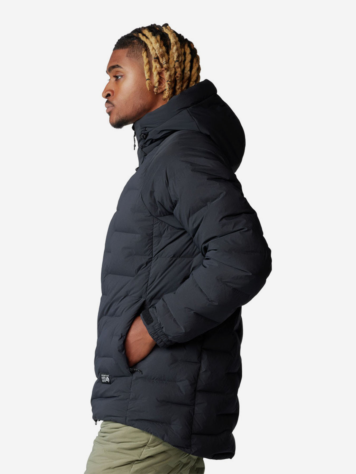 фото Пуховик мужской mountain hardwear stretchdown, черный