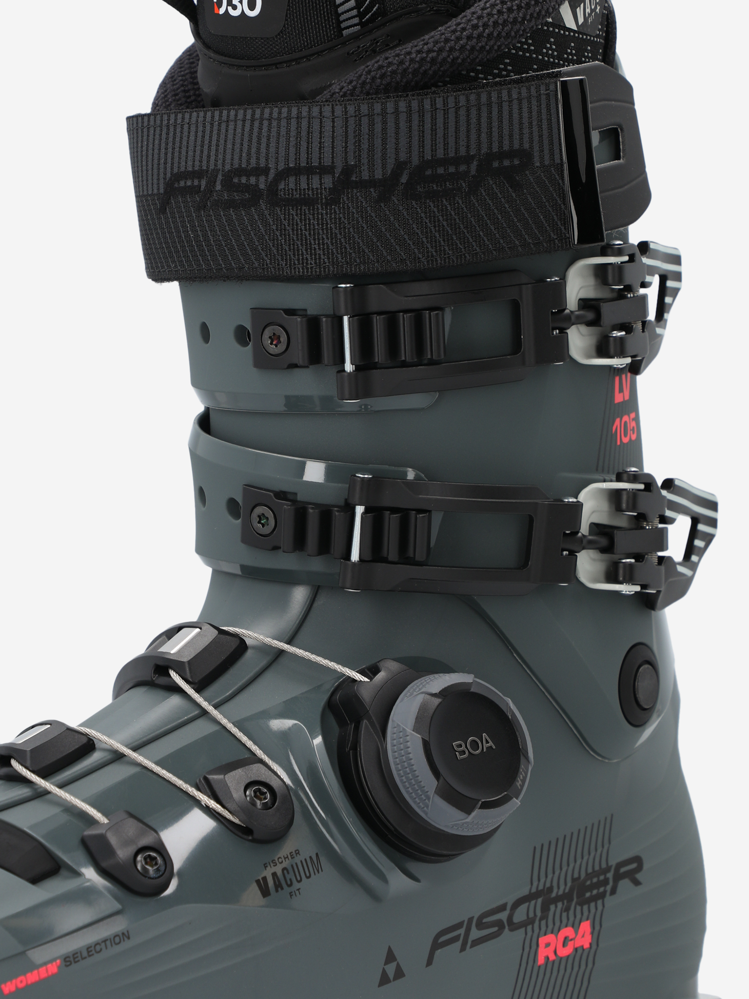 фото Ботинки горнолыжные женские fischer rc4 105 lv boa rhino, серый