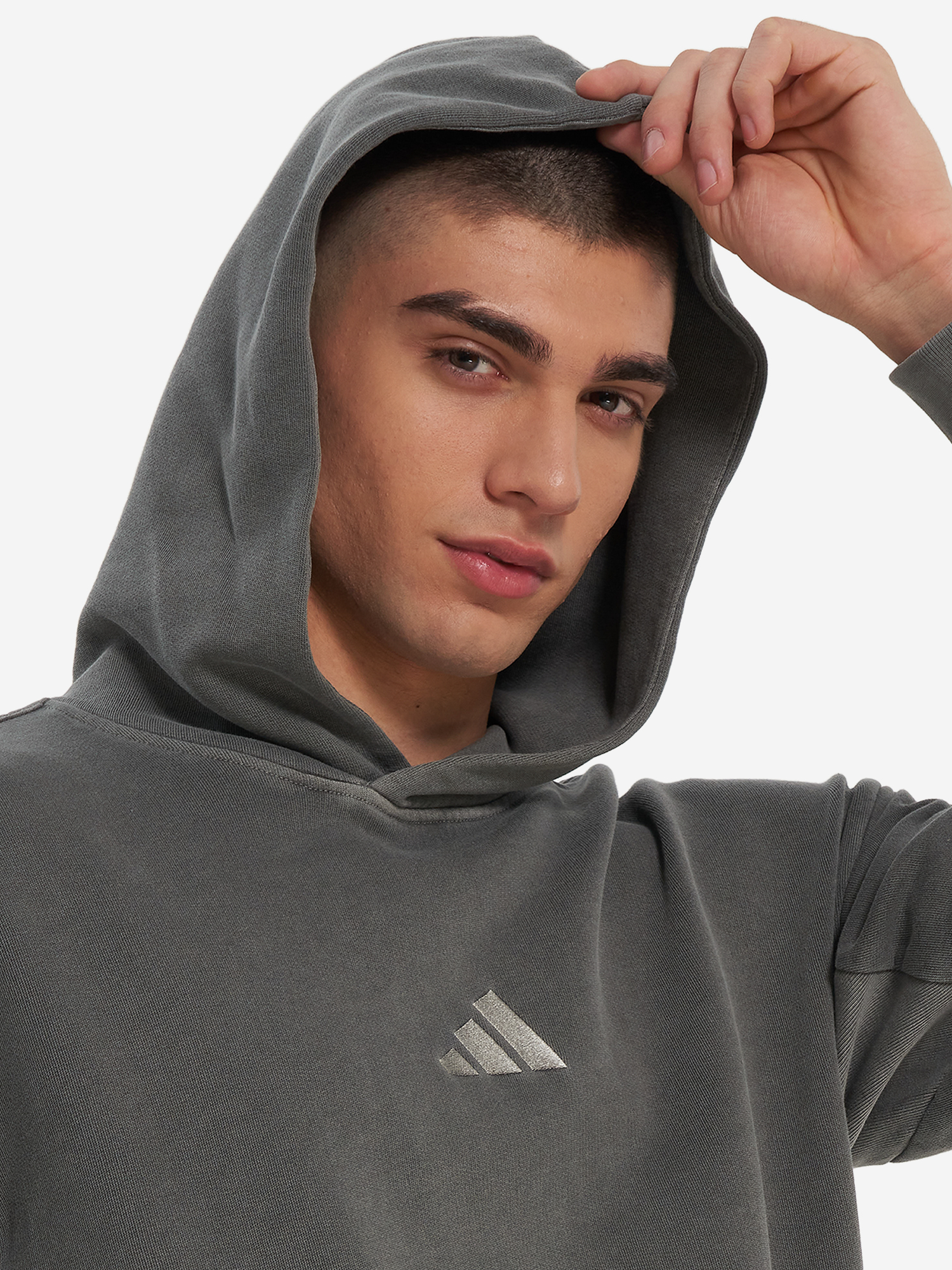 фото Худи мужское adidas, серый