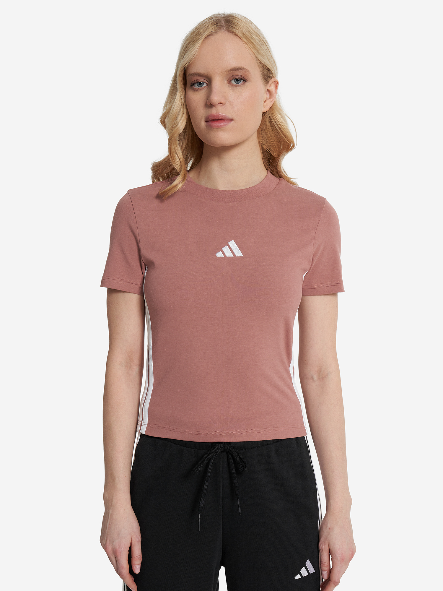 фото Футболка женская adidas, коричневый