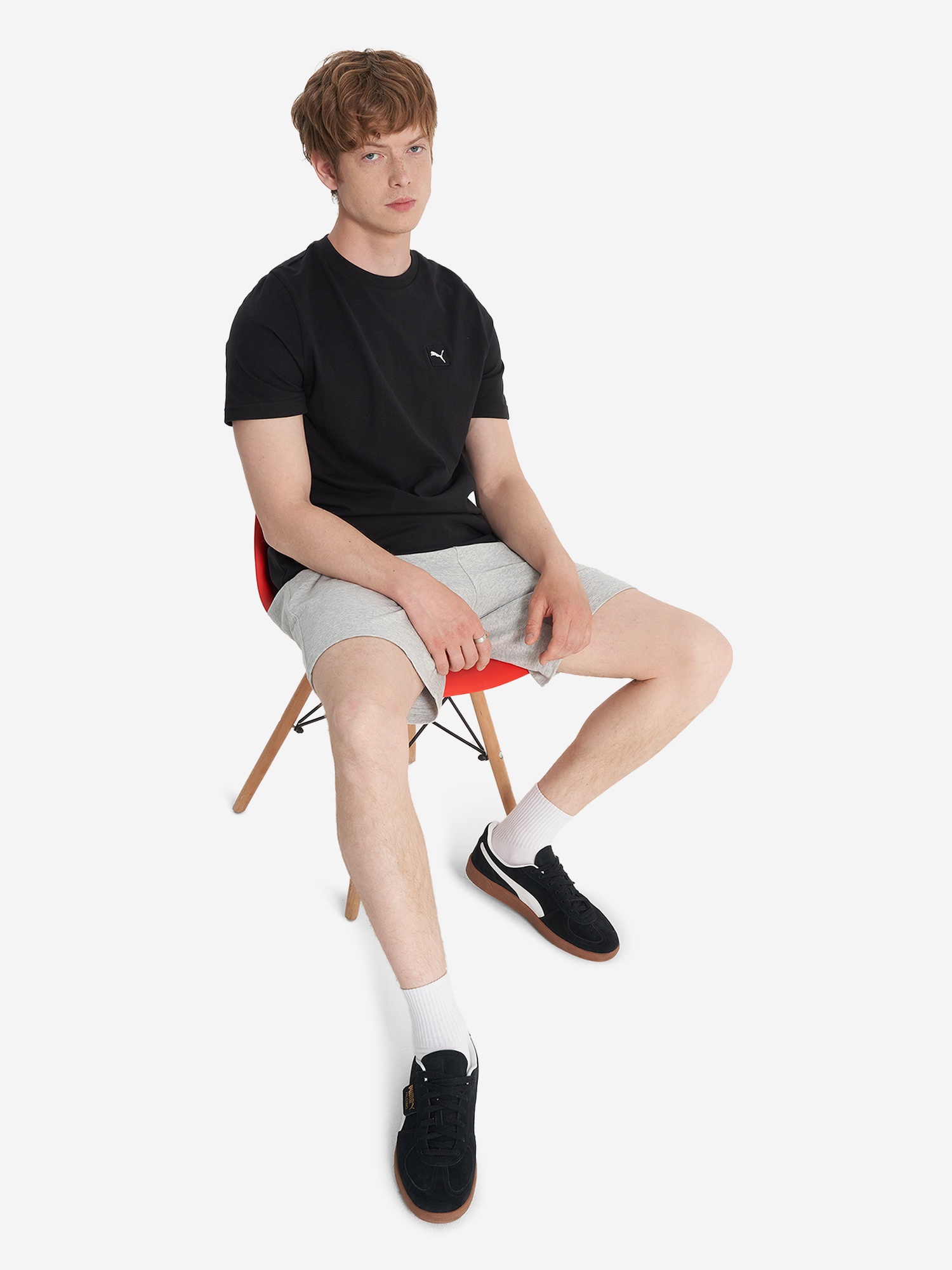 фото Футболка мужская puma ess elevated, черный