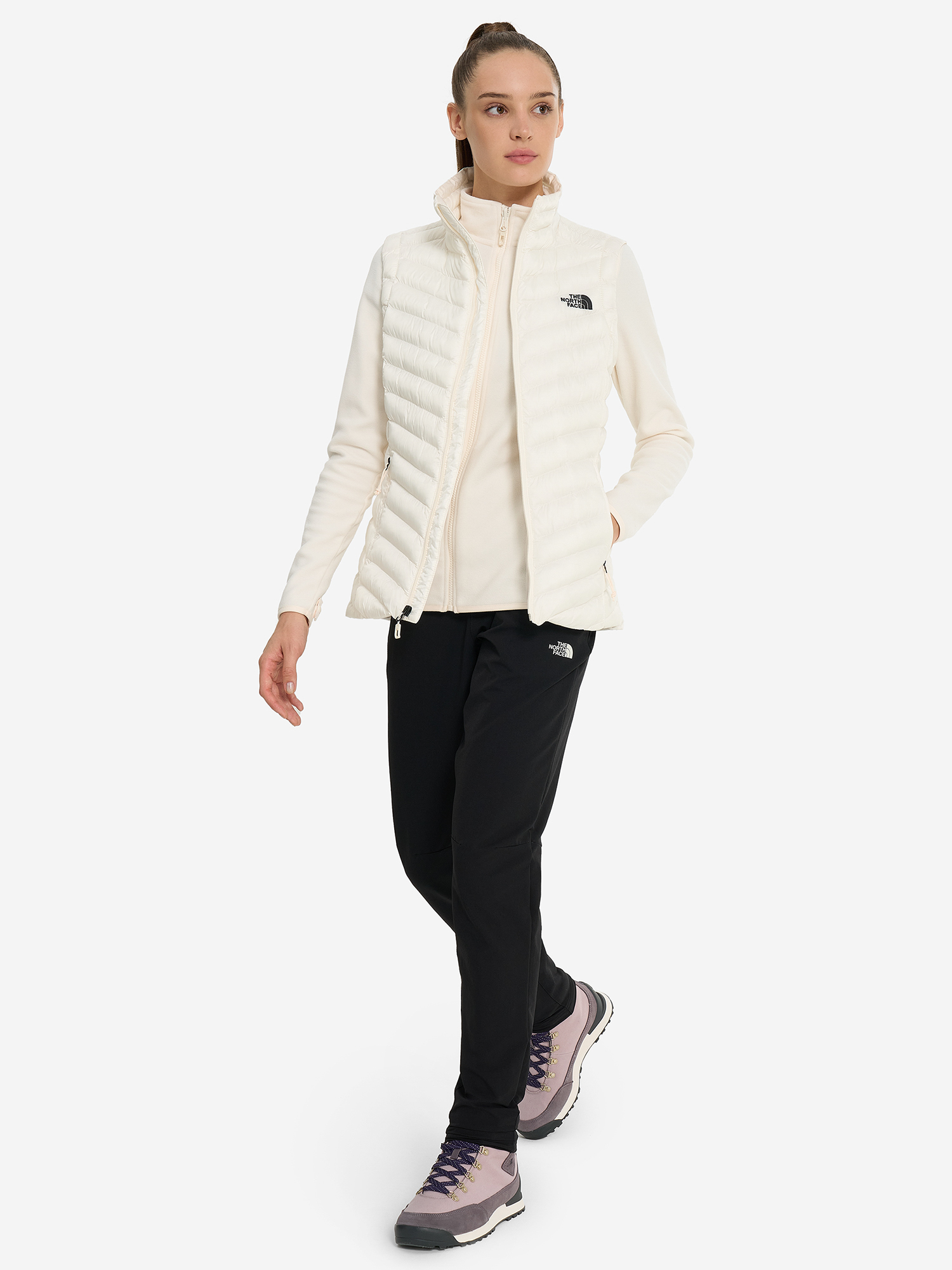 фото Жилет утепленный женский the north face huila, бежевый