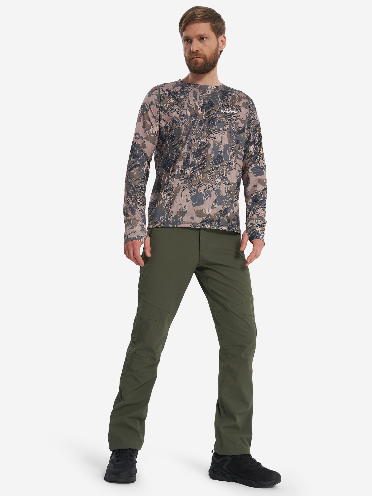 фото Лонгслив мужской remington inside fit, бежевый