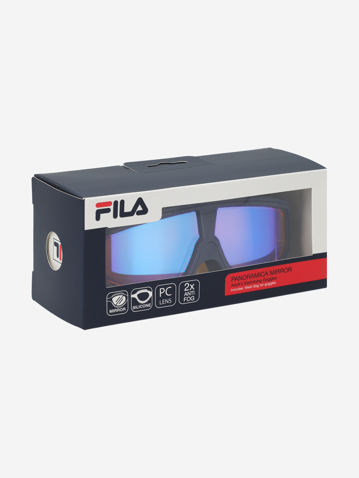 фото Очки для плавания fila panoramica mirror, синий