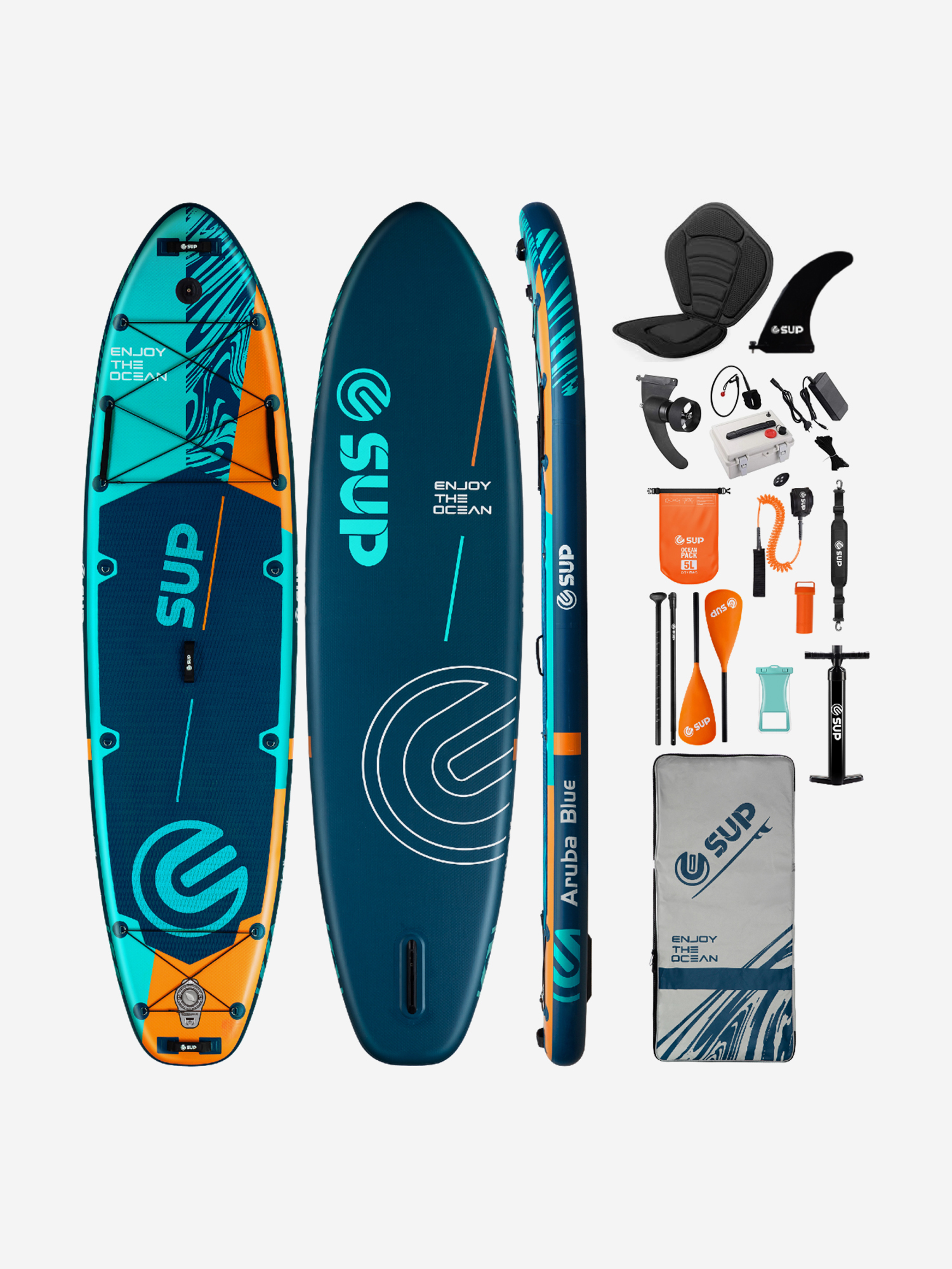 Надувная двухслойная SUP-доска E-SUP ARUBA PRO с Электромотором 11'6" 350-86-15 см, Голубой
Надувная двухслойная SUP-доска E-SUP ARUBA PRO с Электромотором 11'6" 350-86-15 см, Голубой