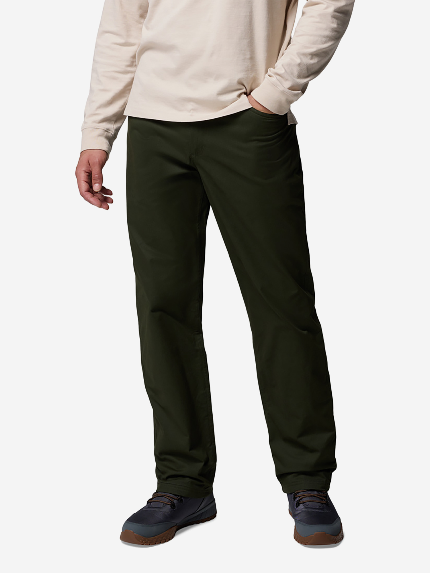 фото Брюки мужские columbia rapid rivers fleece lined pant, зеленый