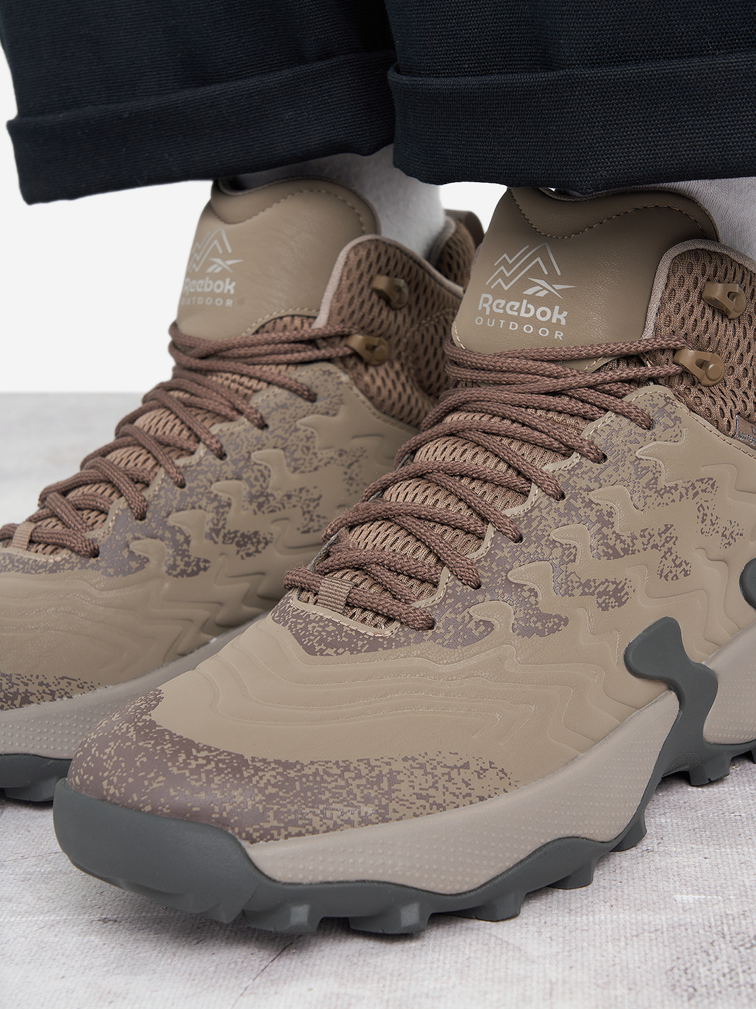фото Ботинки утепленные мужские reebok kitari dmx, коричневый