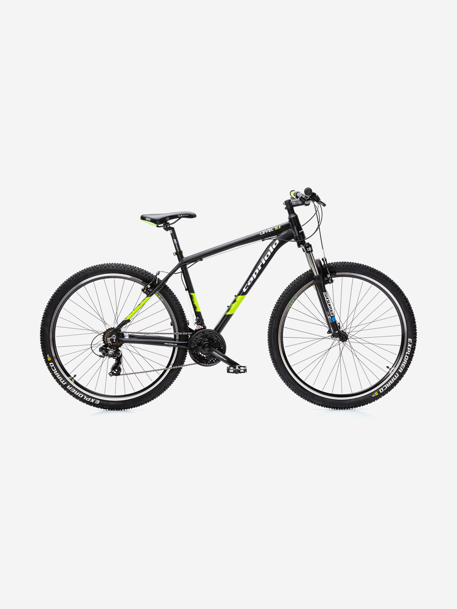 Велосипед CAPRIOLO MTB LEVEL 9.1 (3 X 7), рама алюминий , колёса 29'' (чёрный (матовый) - зелёный), Черный
Велосипед CAPRIOLO MTB LEVEL 9.1 (3 X 7), рама алюминий , колёса 29'' (чёрный (матовый) - зелёный), Черный