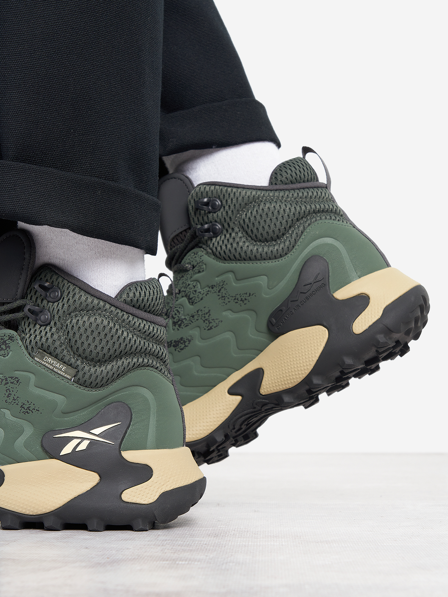 фото Ботинки утепленные мужские reebok kitari dmx, зеленый