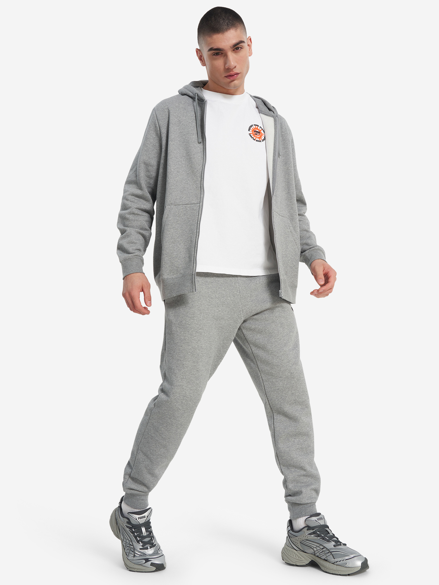 фото Брюки мужские puma ess no. 1 logo, серый